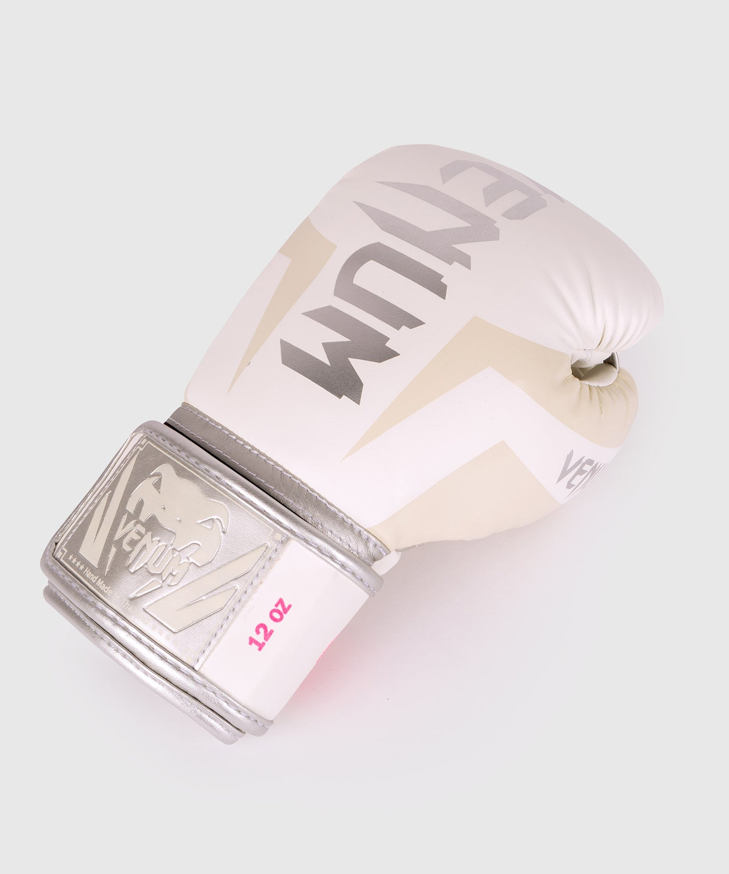 Guantes de Boxeo Venum Elite - Blanco/Plata-Rosa