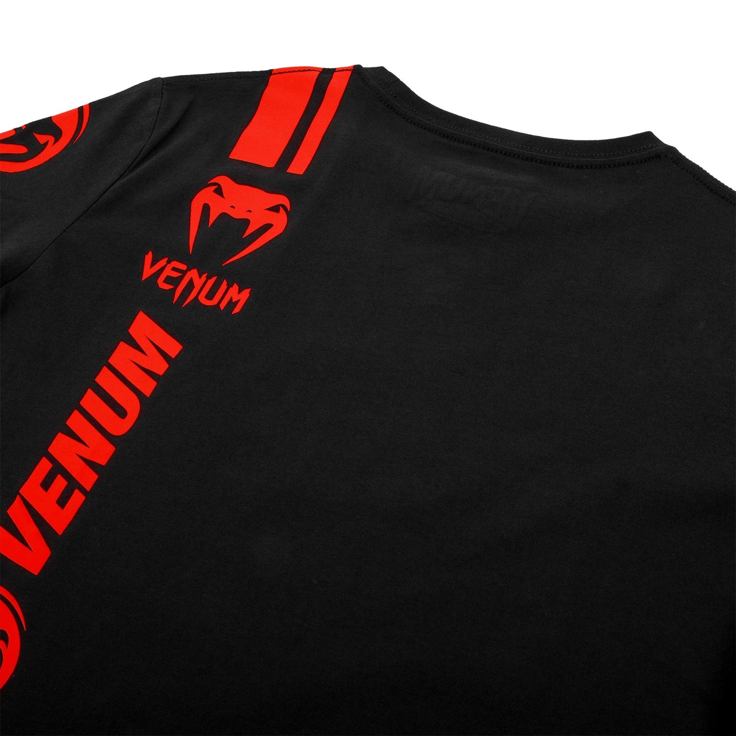 Camiseta Venum Logos - Negro/Rojo