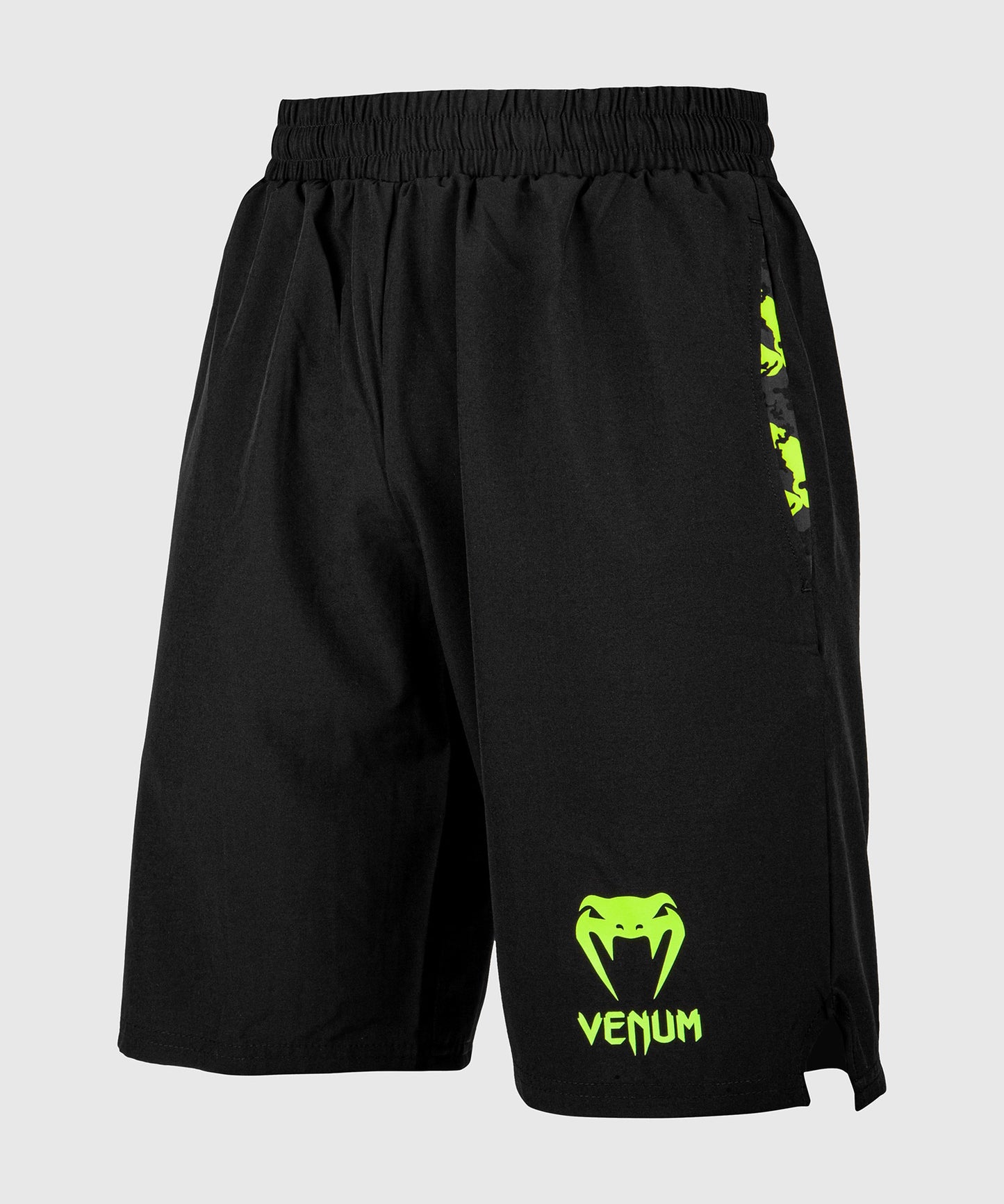 Pantalón corto de entrenamiento Venum Classic - Negro/Amarillo Fluo