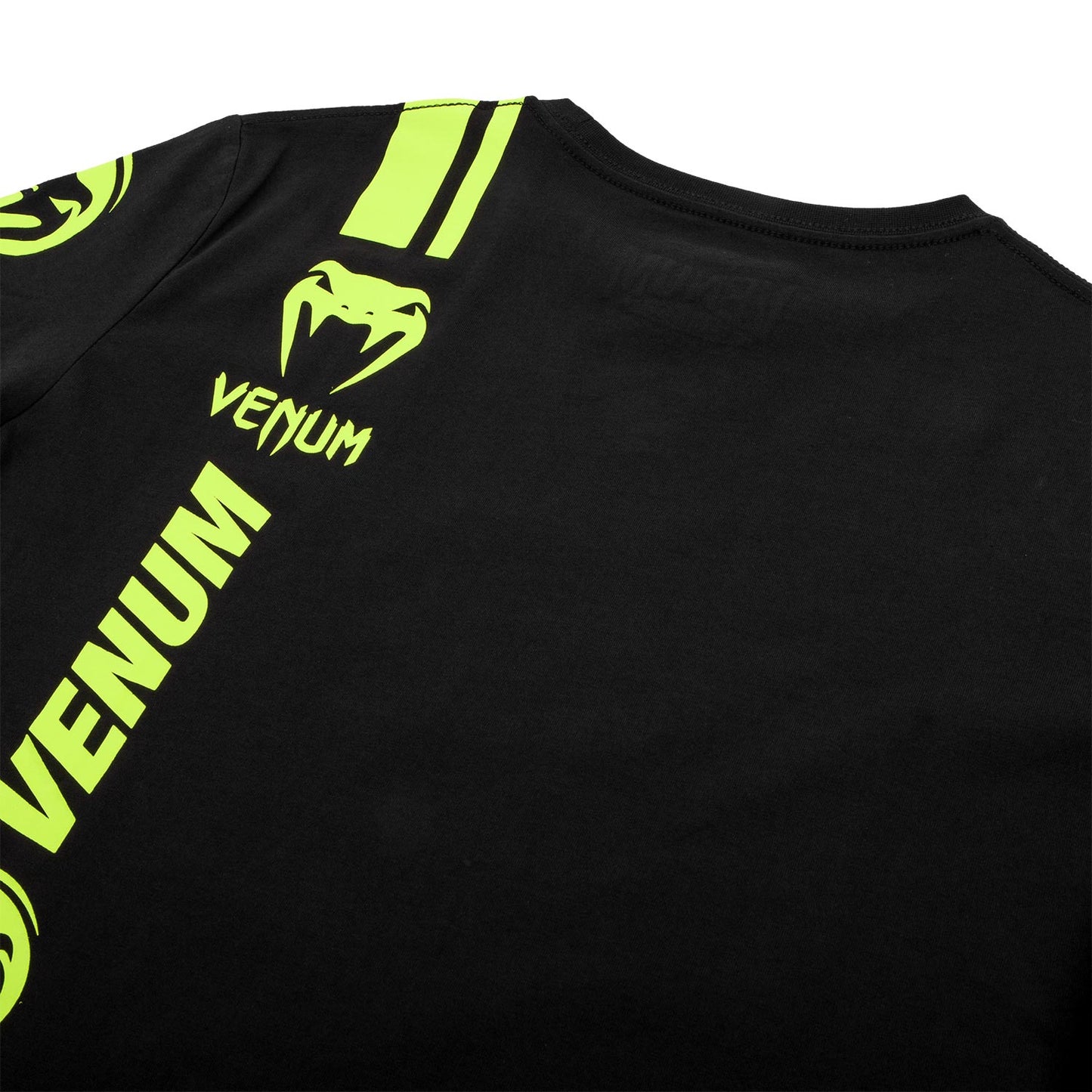 Camiseta Venum Logos - Negro/Amarillo Fluo