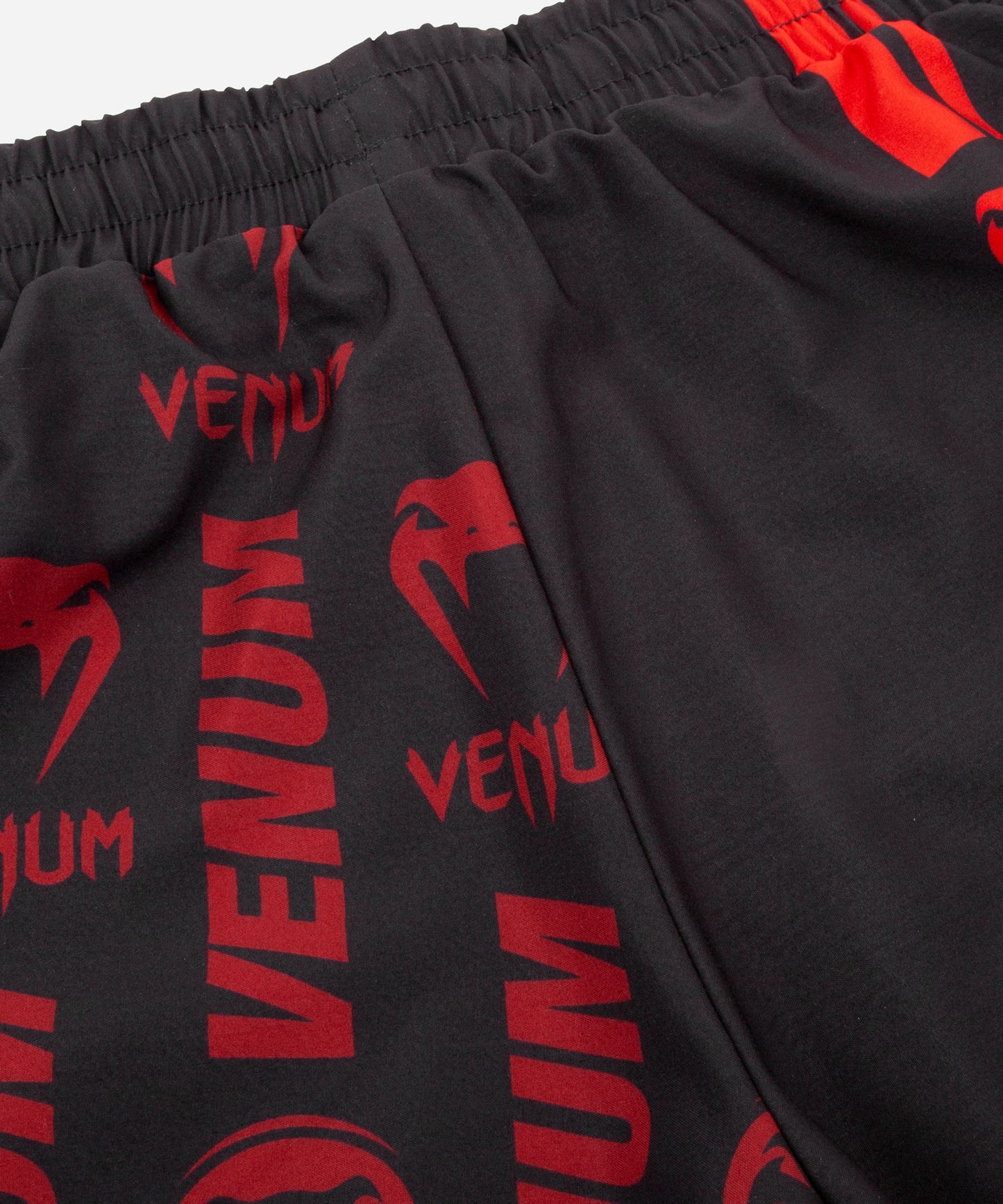 Short de Fitness Venum Logos - Negro/Rojo