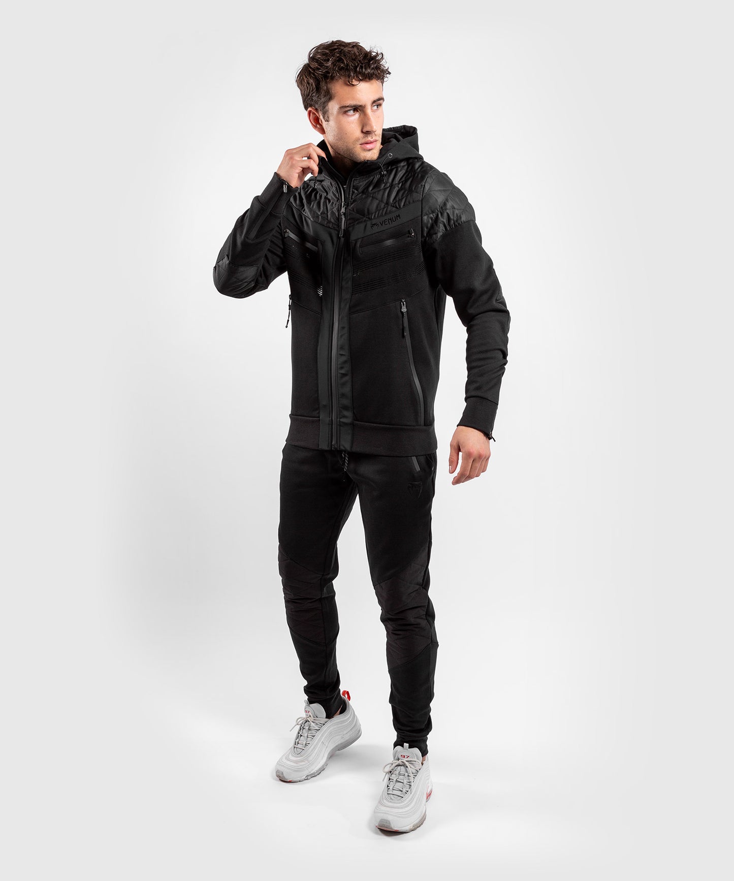 Sudadera con capucha Venum Laser 2.0 - Negro/Negro