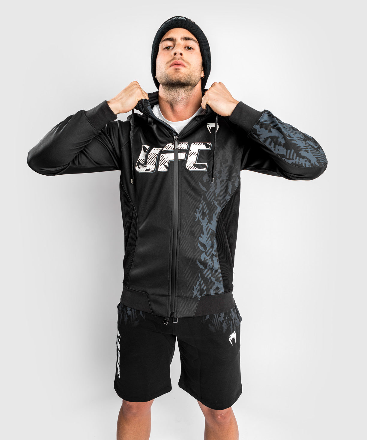 Sudadera con capucha personalizada UFC Venum Authentic Fight Night 2.0 para  hombre - Negra