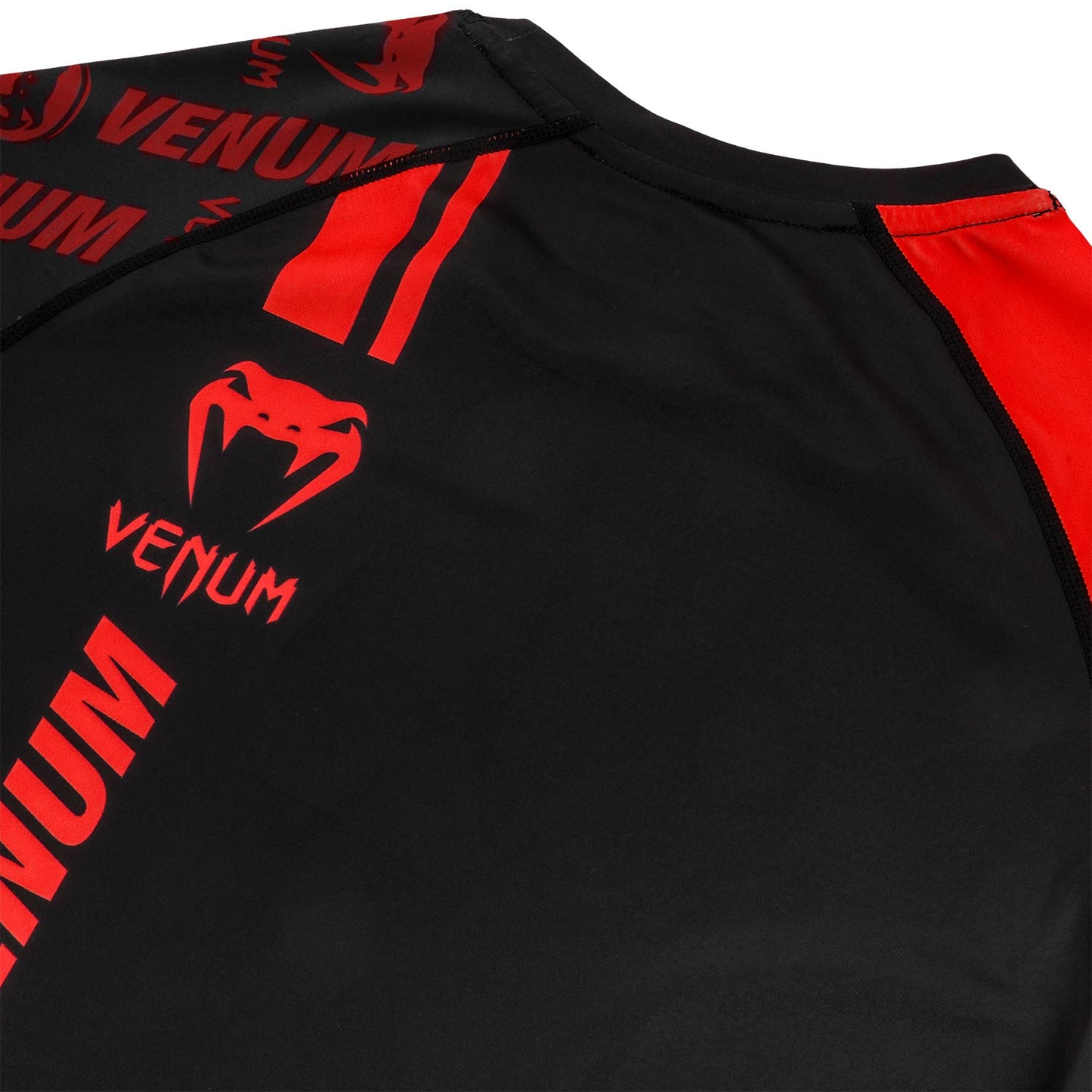 Rashguard Venum Logos - Mangas largas - Negro/Rojo