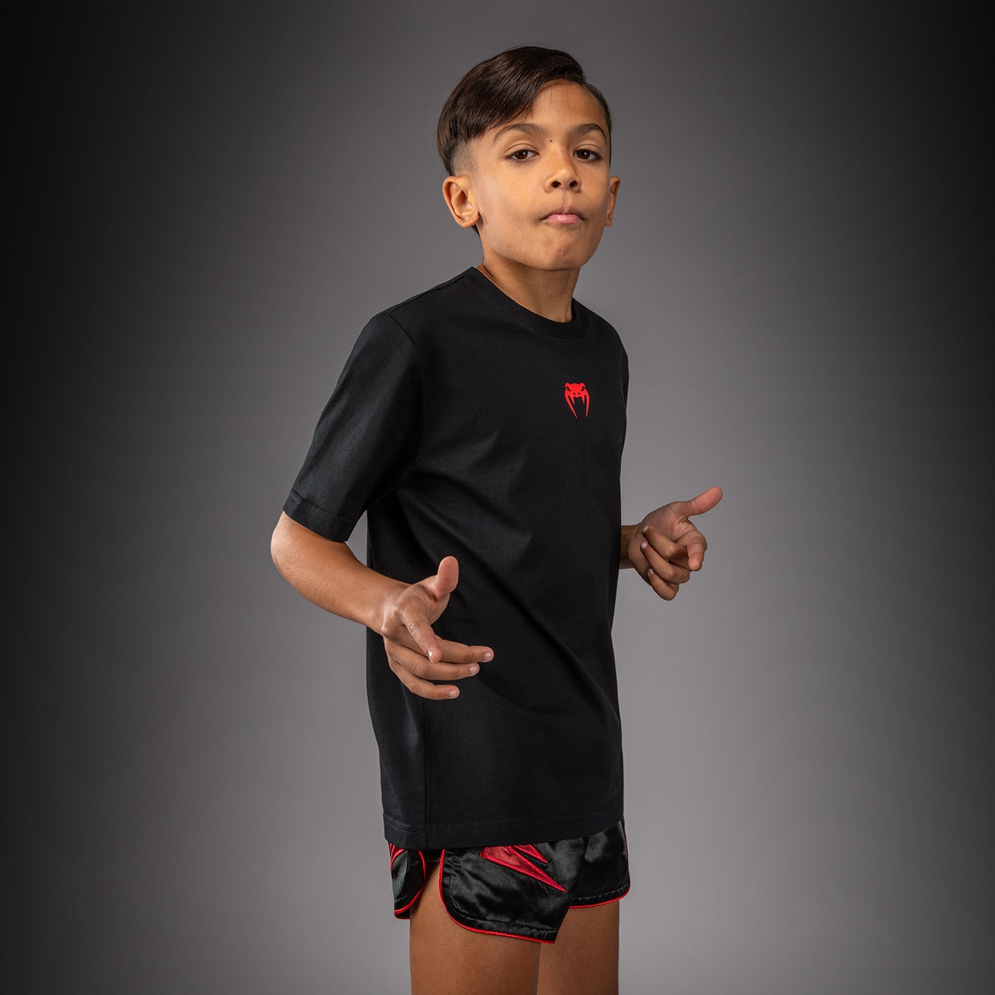 Venum Attack Camiseta de Algodón para Niño - Negro/Rojo