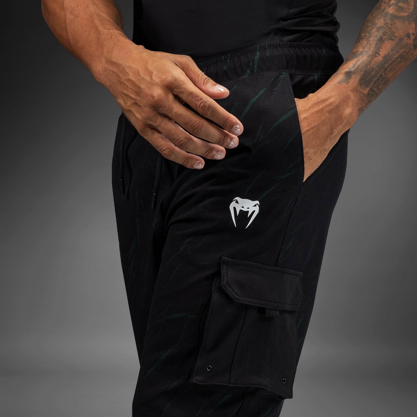 Venum Trooper Pantalones de Chándal Para Hombre - Negro/Verde Bosque