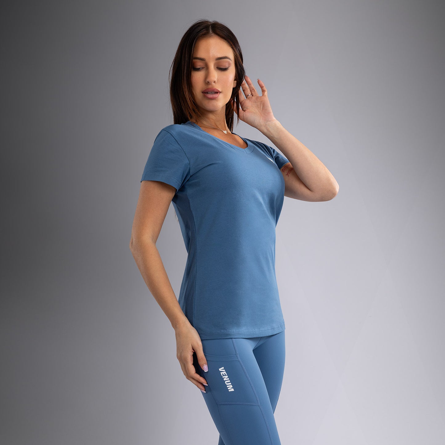 Venum Essential Camiseta para Mujer - Azul Tormenta