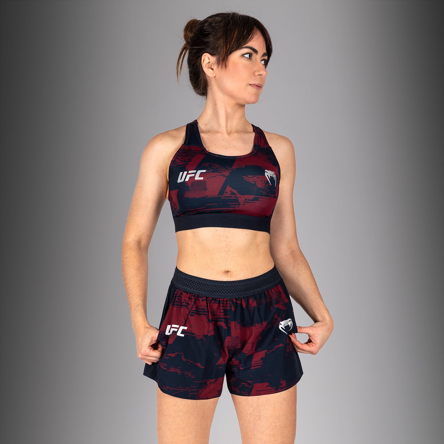 UFC Zenith by Venum Authentic Fight Week Sujetador deportivo Mujer - Azul marino/Burdeos/Plateado