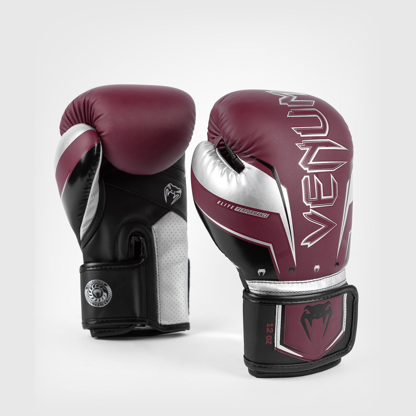 Venum Elite Evo Guantes de Boxeo - Borgoña/Plata