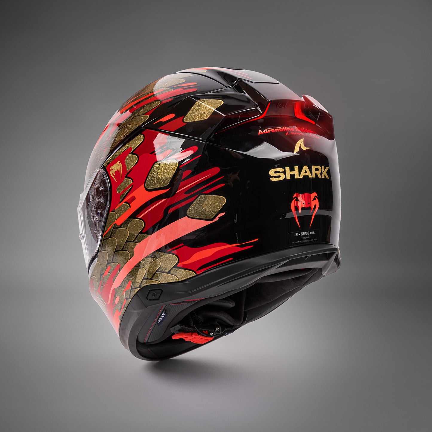 Casco de moto Venum x Shark SKWAL i3 - Rojo/Dorado