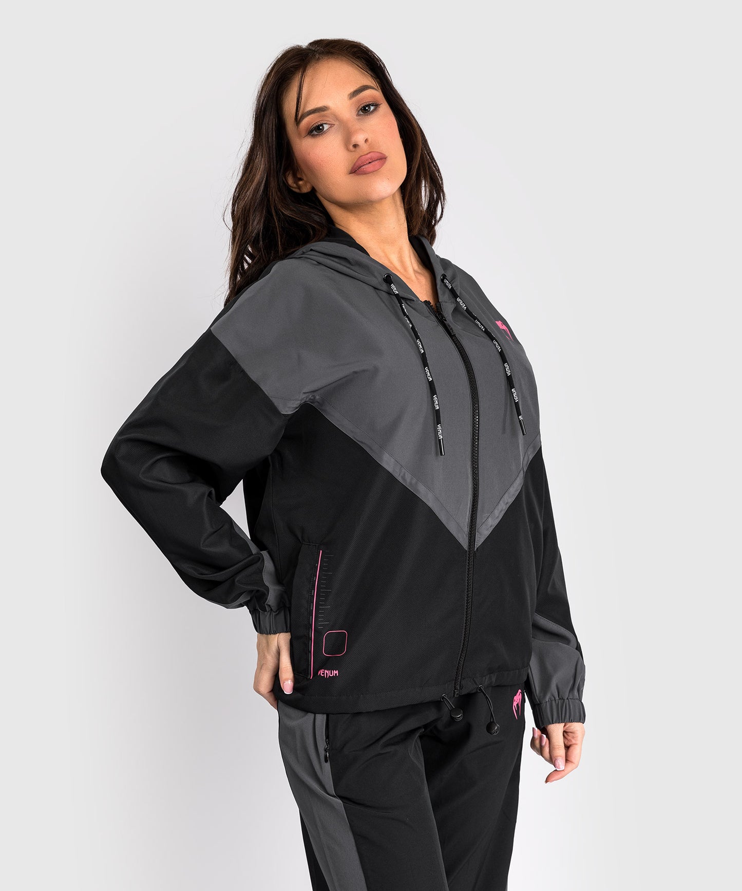 Venum Tactical XT Chaqueta de chándal para mujer - Negra/Gris Tormenta