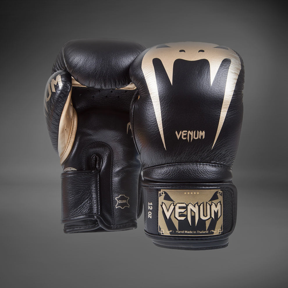 Guantes de Boxeo Venum Giant 3.0 - Cuero Nappa Negro Oro
