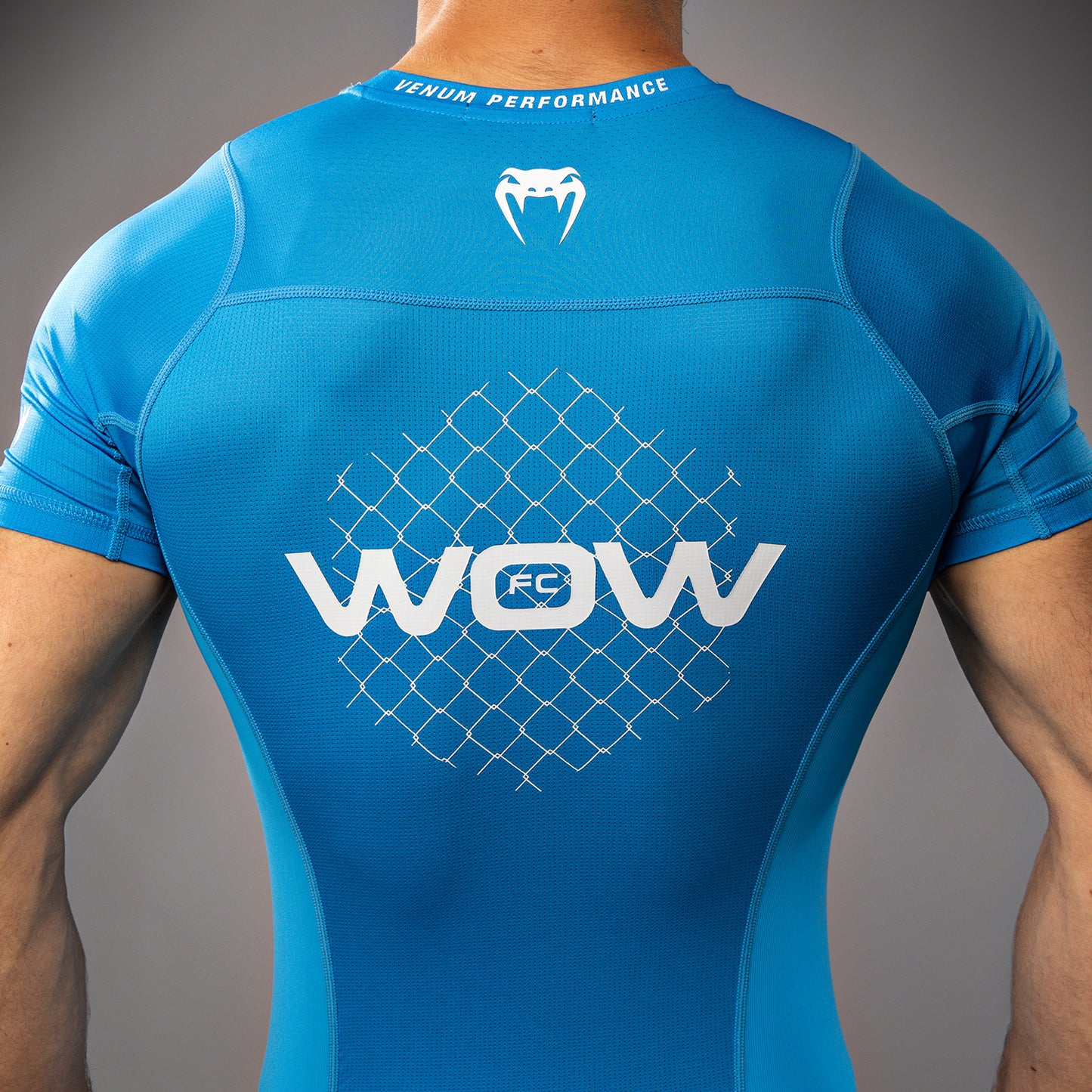 Venum x WOW FC Camiseta de Manga Corta Rashguard - Pacific Blue
