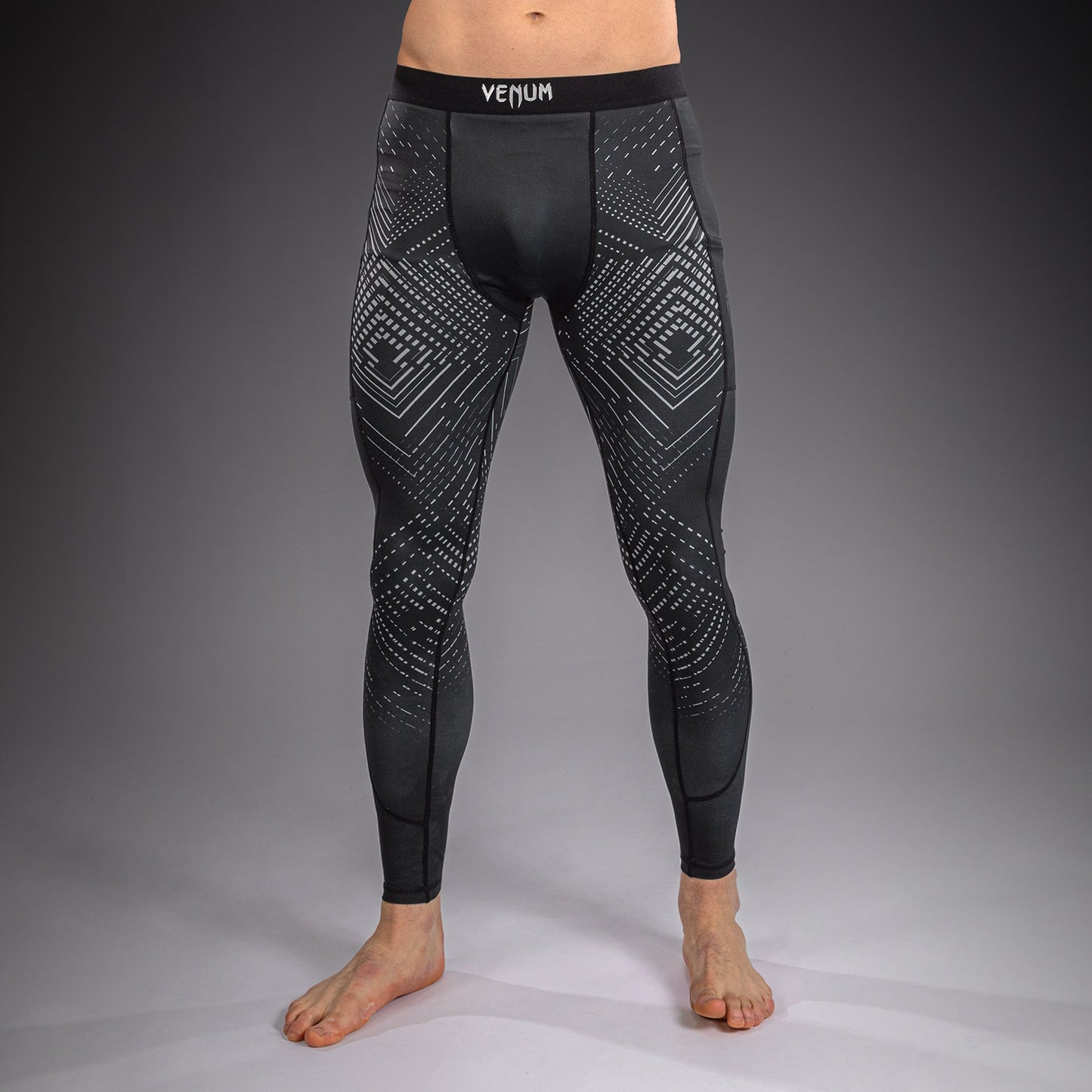 Venum Midnight Fury Spats – Negro/Gris/Plata