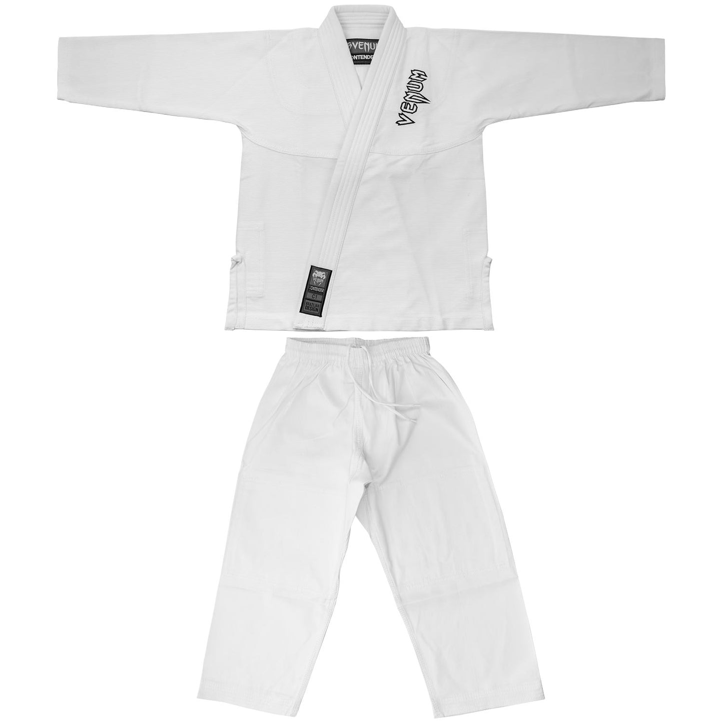 Venum Contender Kids Kimono BJJ (Cinturón blanco incluido) - Blanco