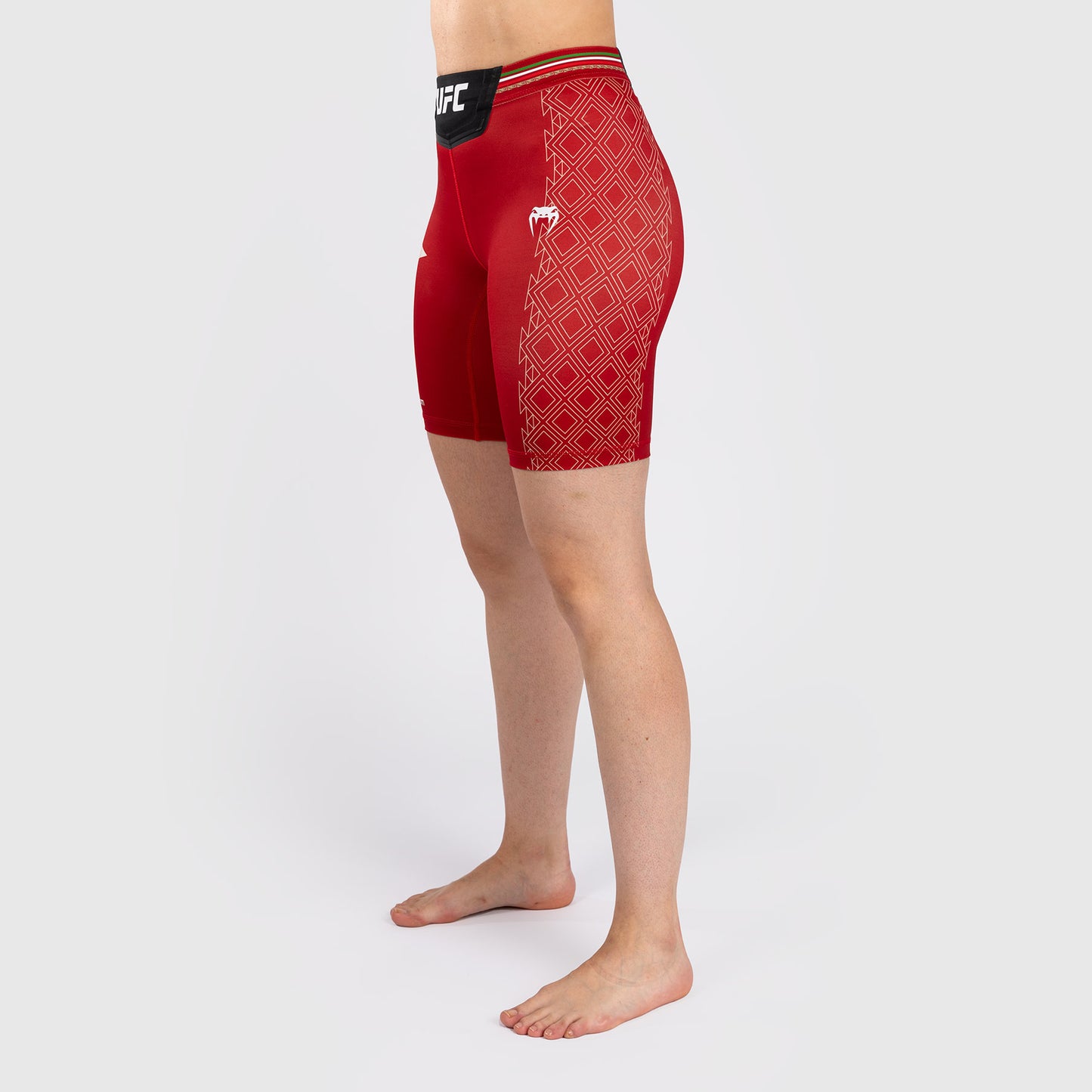 Noche UFC by Venum Authentic Fight Night Shorts Vale Tudo para Mujer - Corte Largo - Rojo