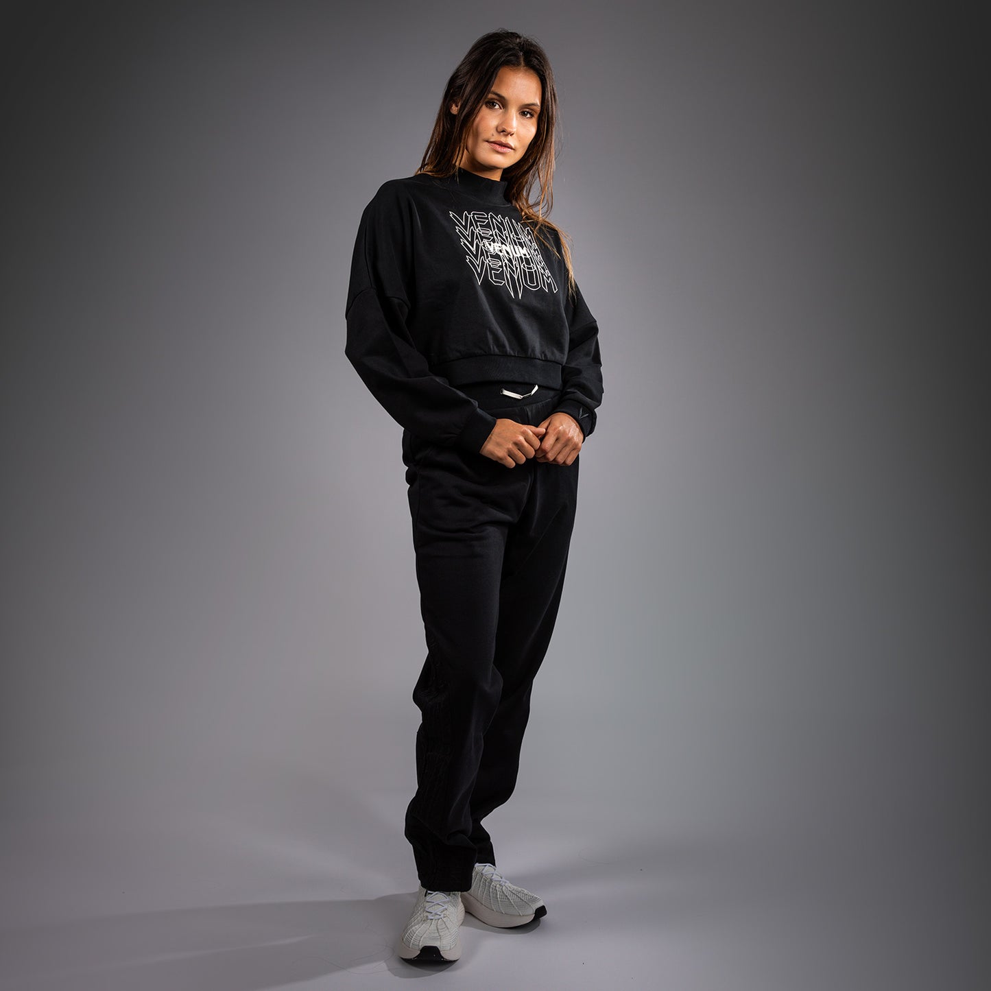 Venum Pulse Sudadera Cortada para Mujer - Negro/Blanco