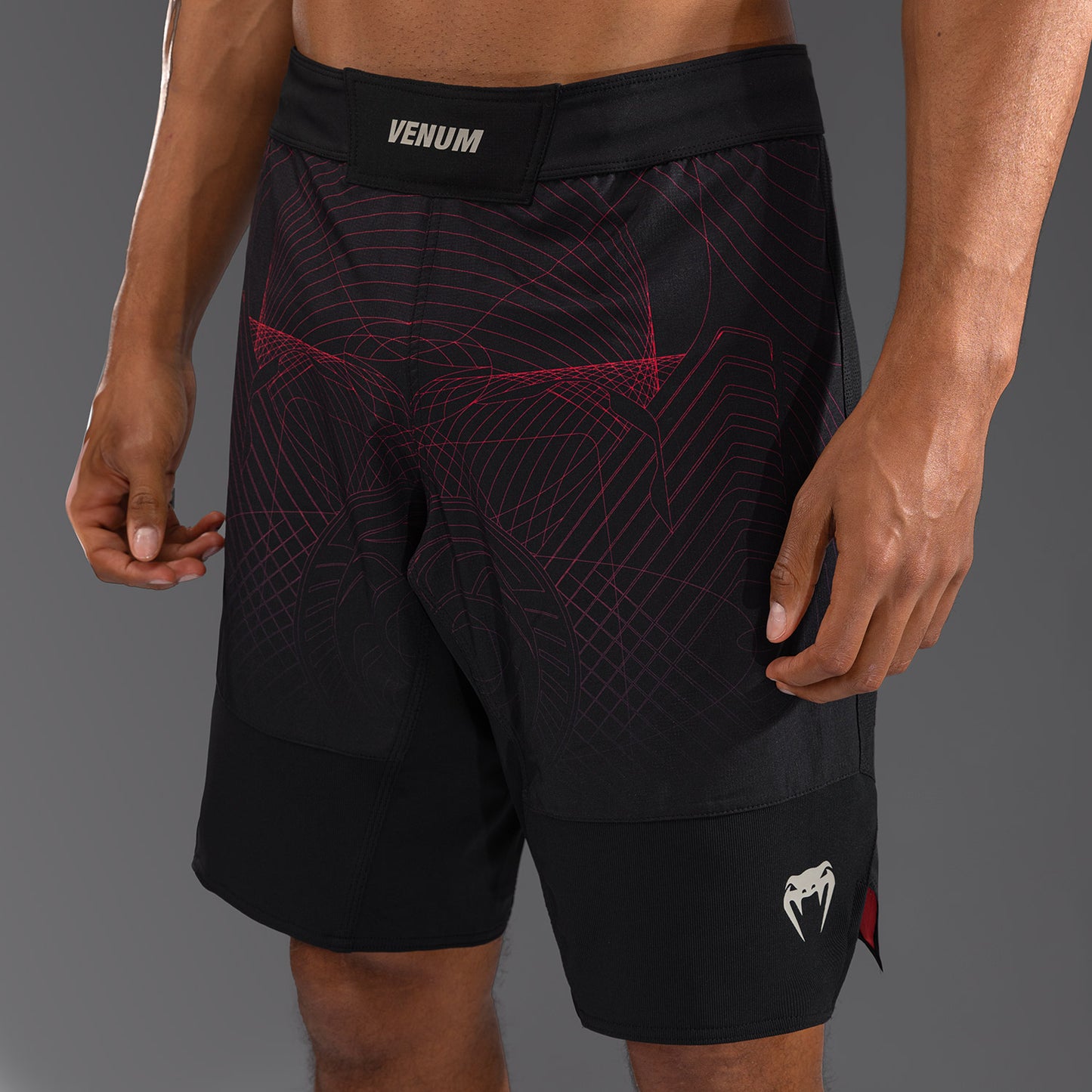 Venum G-Fit Air Pantalones de Lucha para Hombre - Negro Profundo/Rojo Fuego
