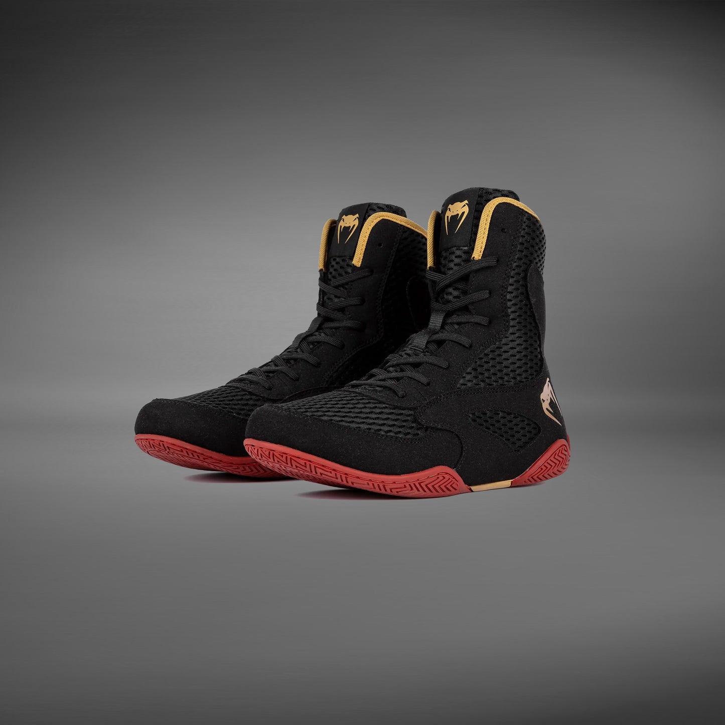 Venum Contender Calzado de Boxeo - Negro/Dorado/Rojo