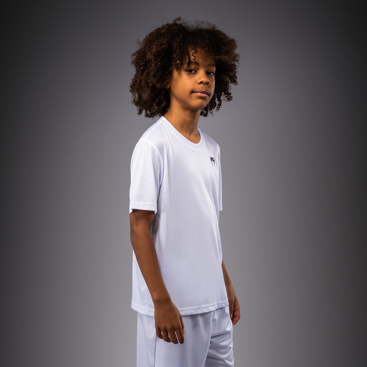 Venum Lineup Camiseta de Rendimiento Manga Corta Para Niños - Blanco/Negro