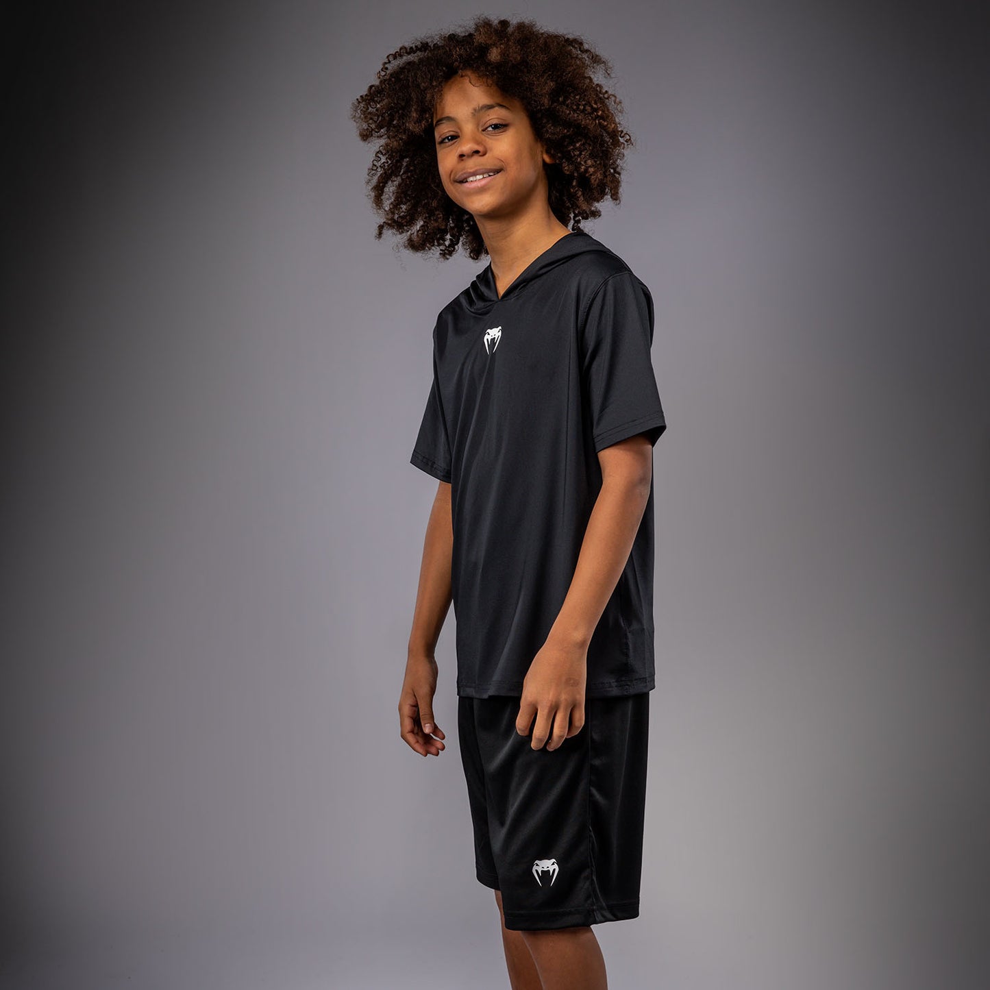 Venum Elite Sudadera Dry-Tech Manga Corta Para Niños - Negro