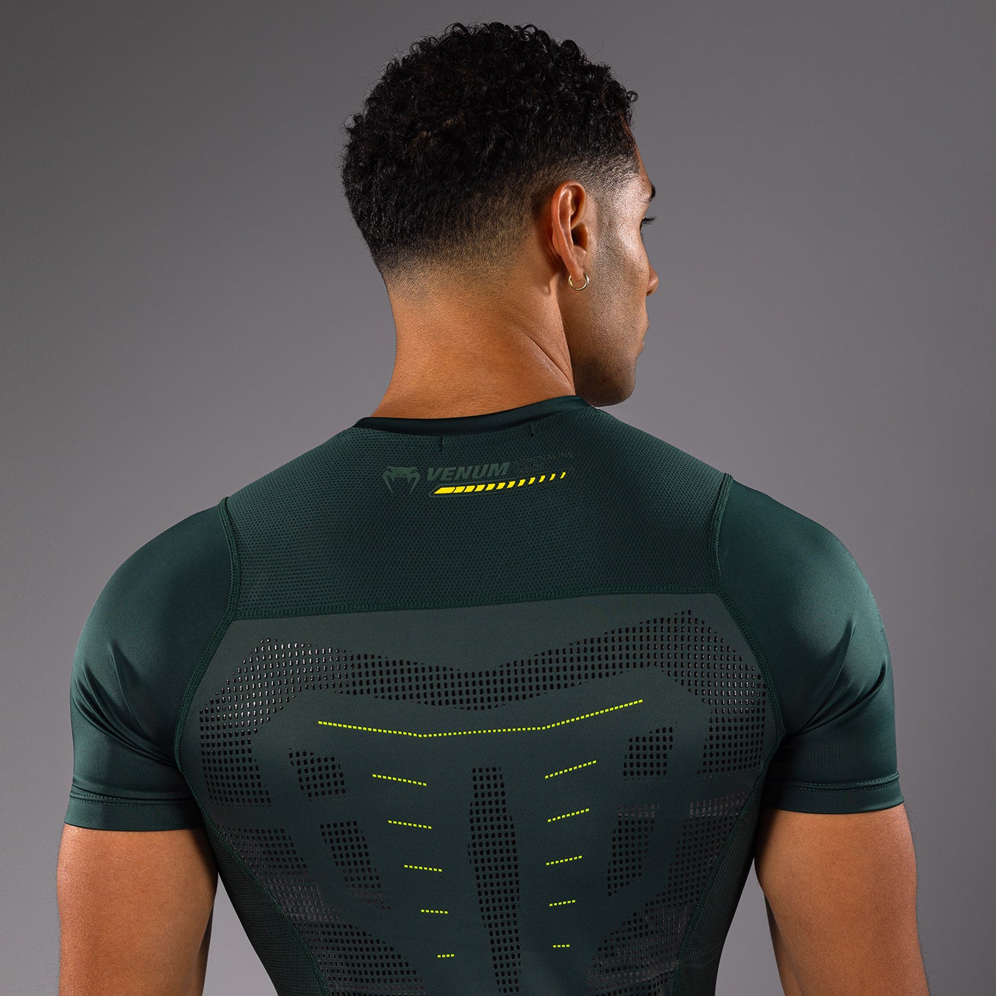 Venum Technical 3.0 Camiseta de Manga Corta Rashguard - Verde Bosque