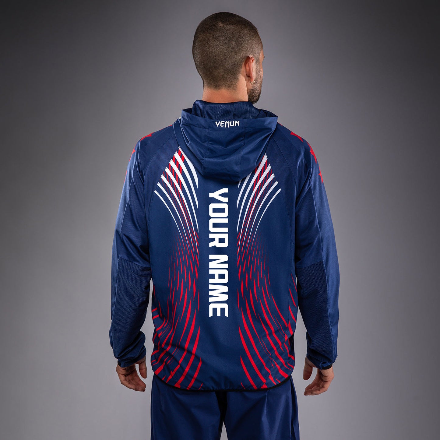 UFC Freedom 250 by Venum Authentic Fight Night Walkout Hoodie para hombre - Azul