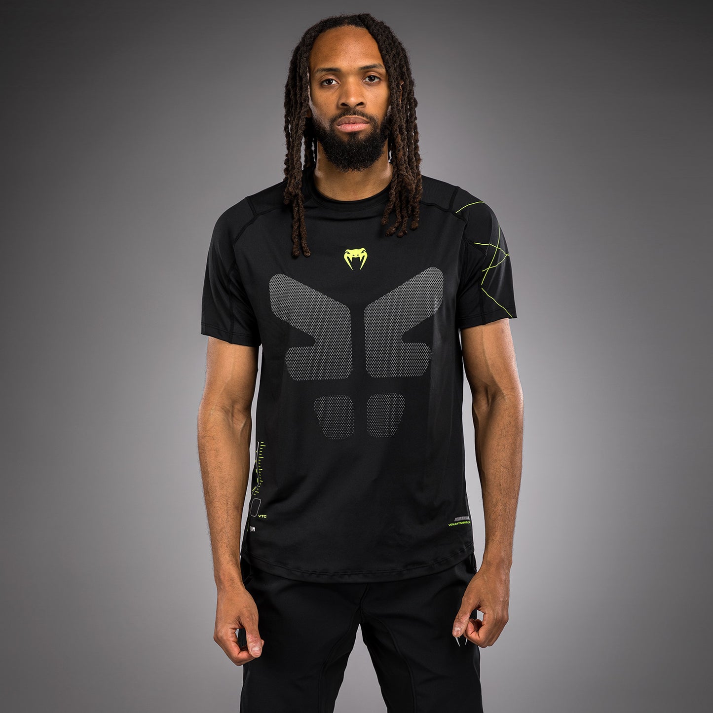 Venum Training Camp 4.0 Camiseta Dry-Tech - Negra/Verde neón