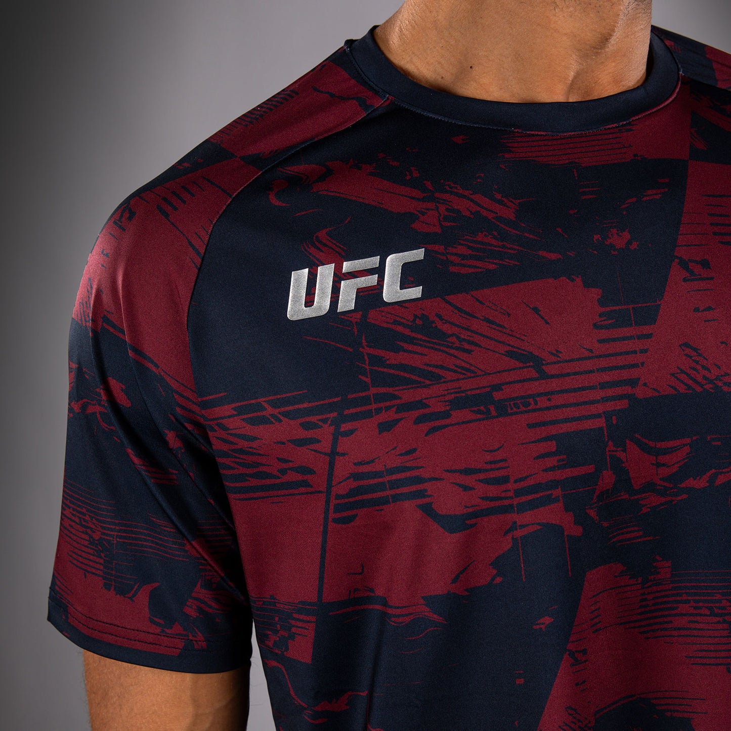 UFC Zenith by Venum Authentic Fight Week Camiseta de manga corta Performance Hombre - Azul marino/Burdeos/Plateado