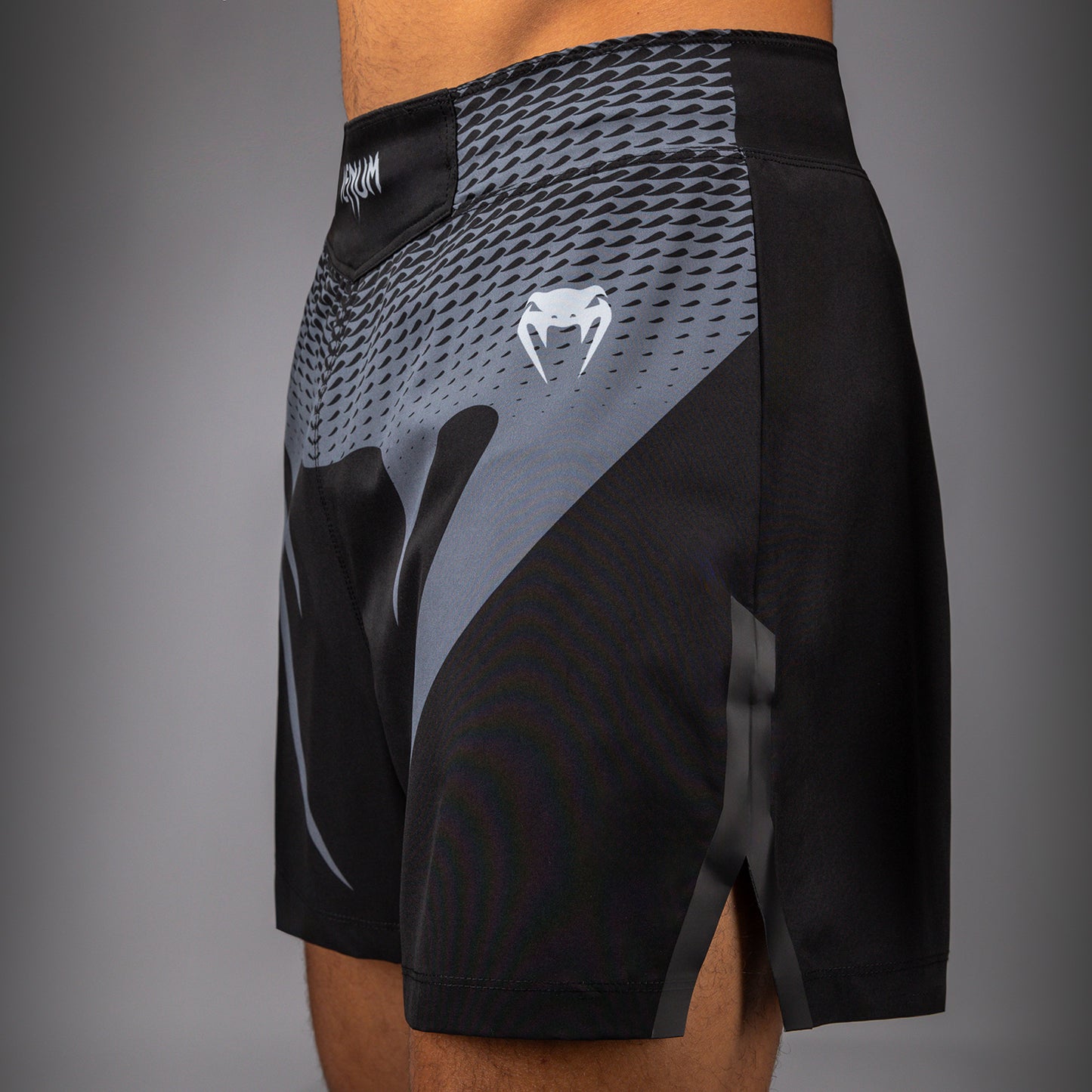 Venum No Gi Fightshorts Pantalones Cortos de Lucha - Negro/Gris Plata