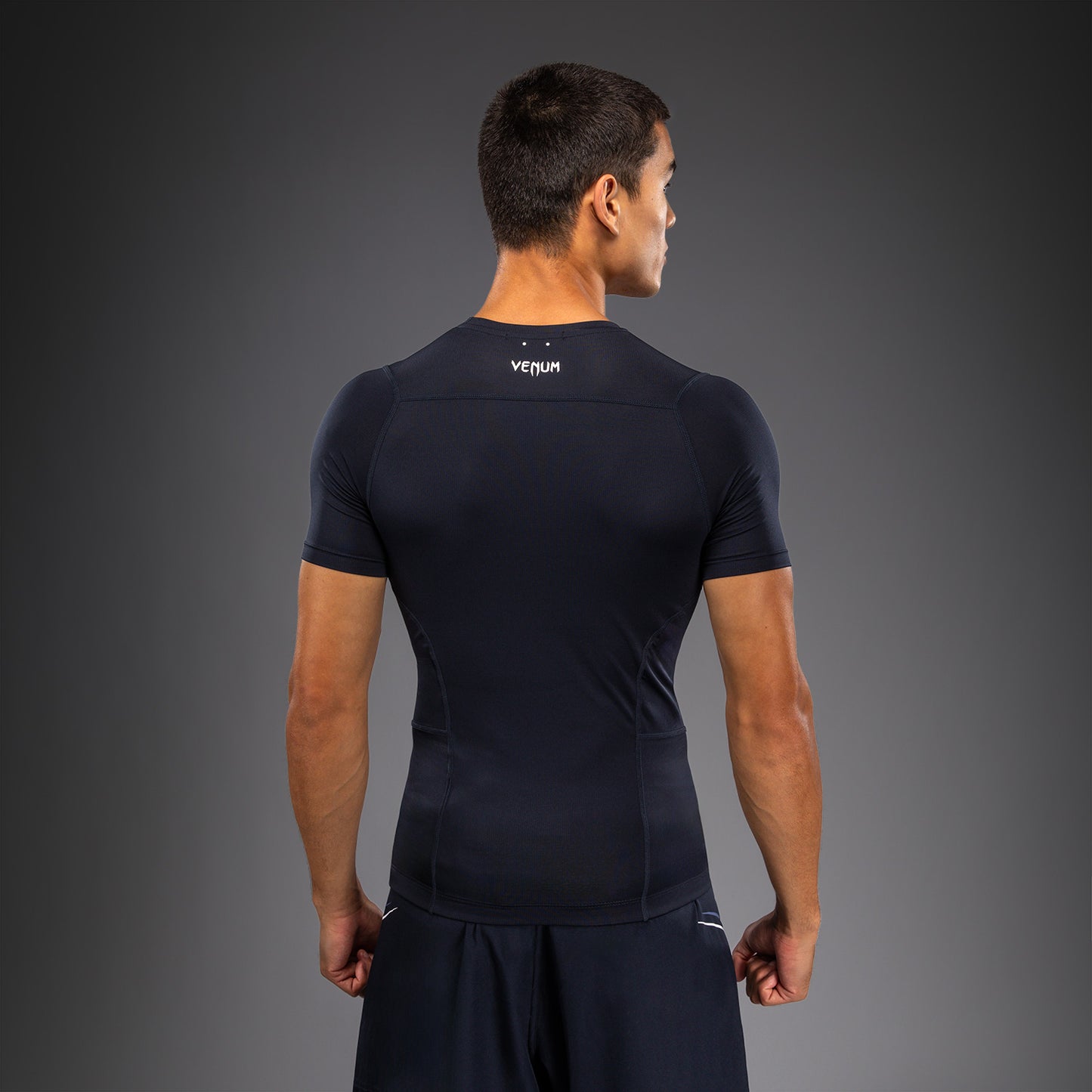Venum G-Core Rashguard Manga Corta - Azul Marino/Blanco