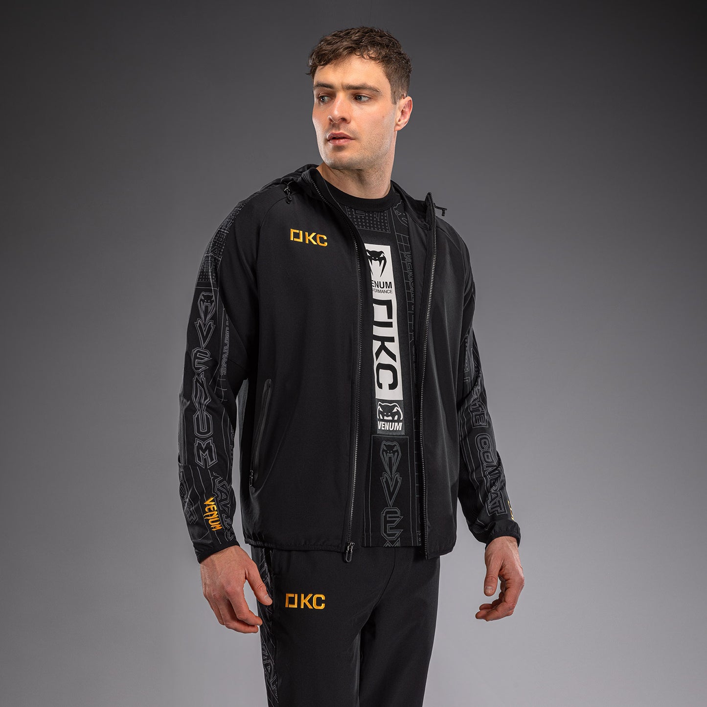 Karate Combat by Venum Chaquetas de Chándal – Negro/Gris
