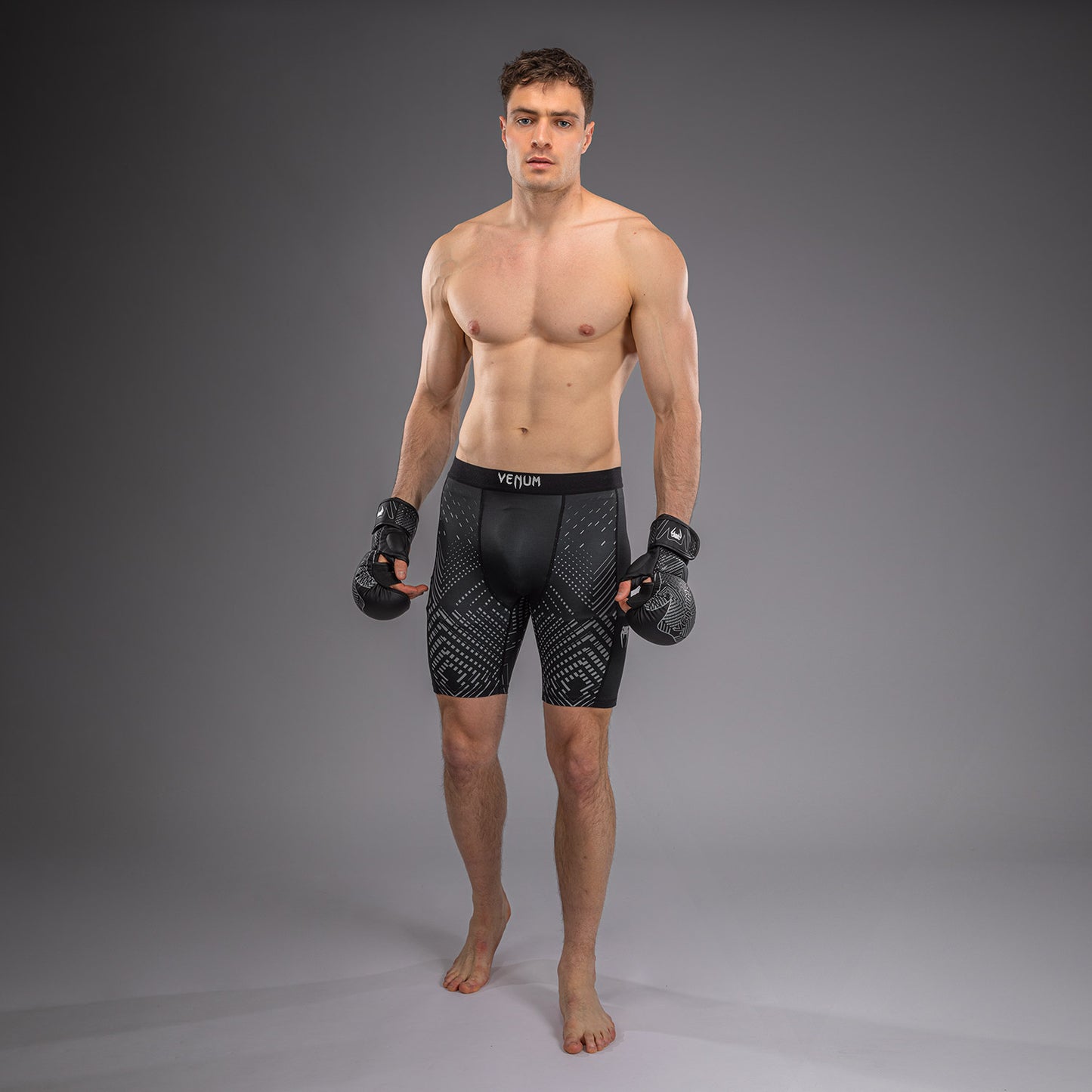 Venum Midnight Fury Short de Compresión – Negro/Gris/Plata
