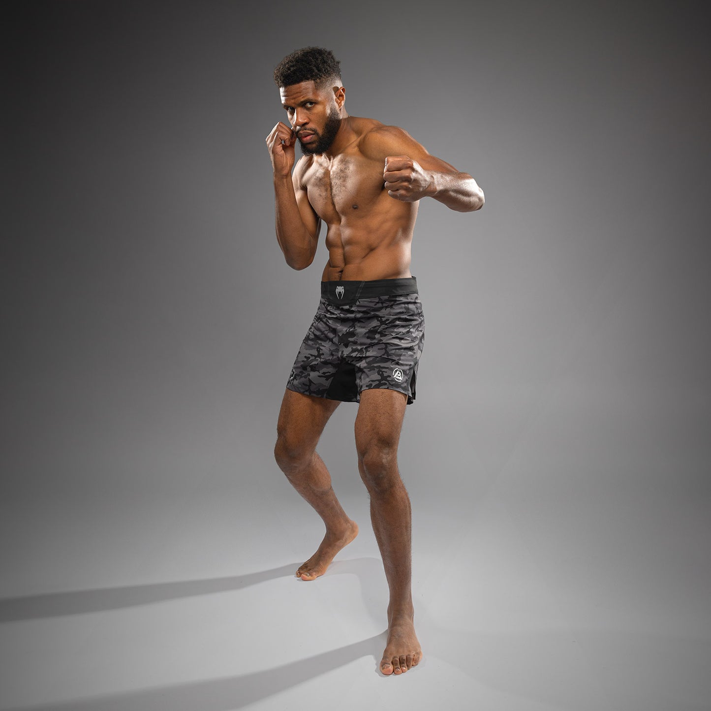 Venum x Polaris Pantalones de Lucha - Negro/Gris Tormenta