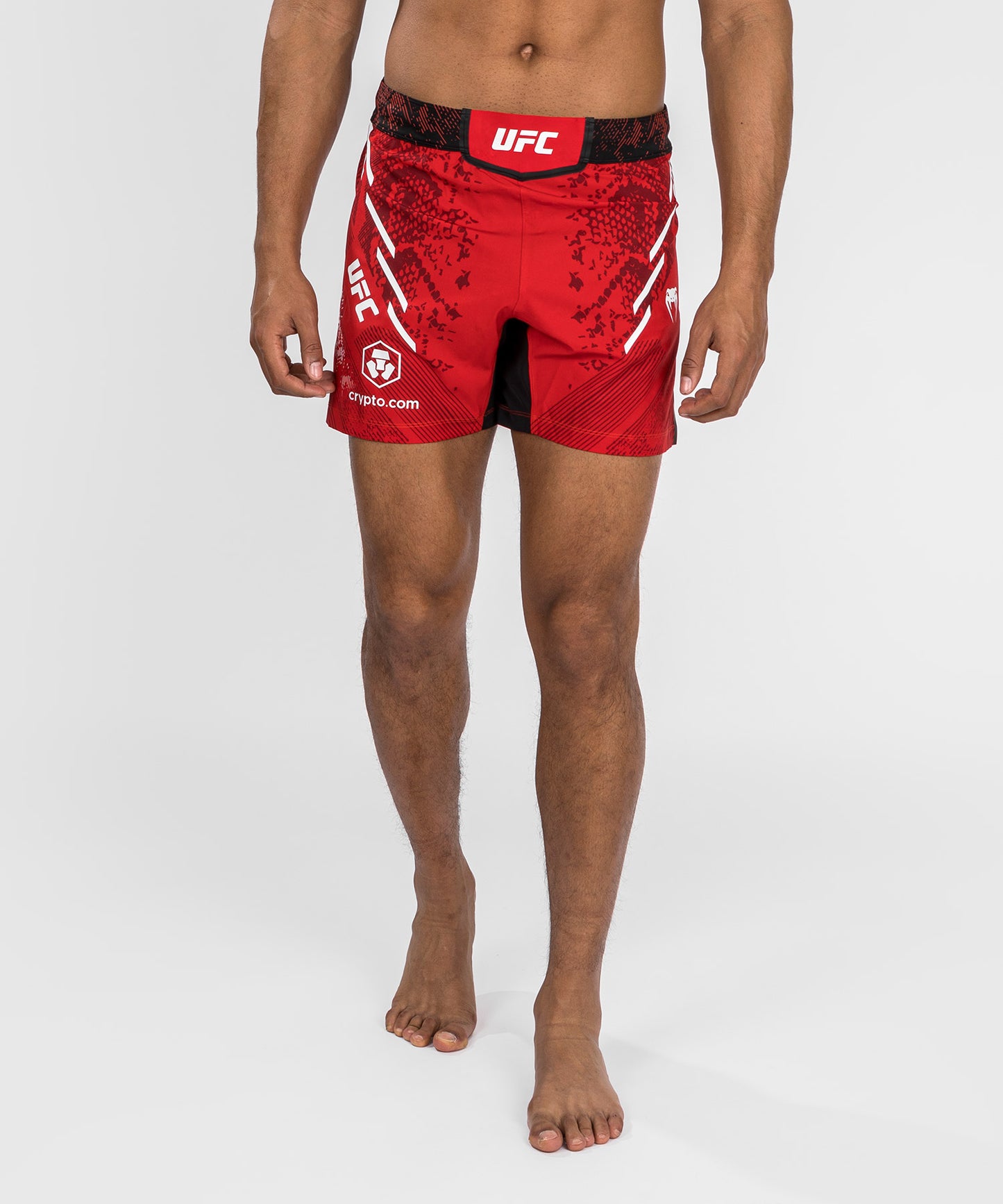 Pantalón corto de lucha UFC Adrenaline by Venum Personalized Authentic Fight Night para hombre - Corte corto – Rojo