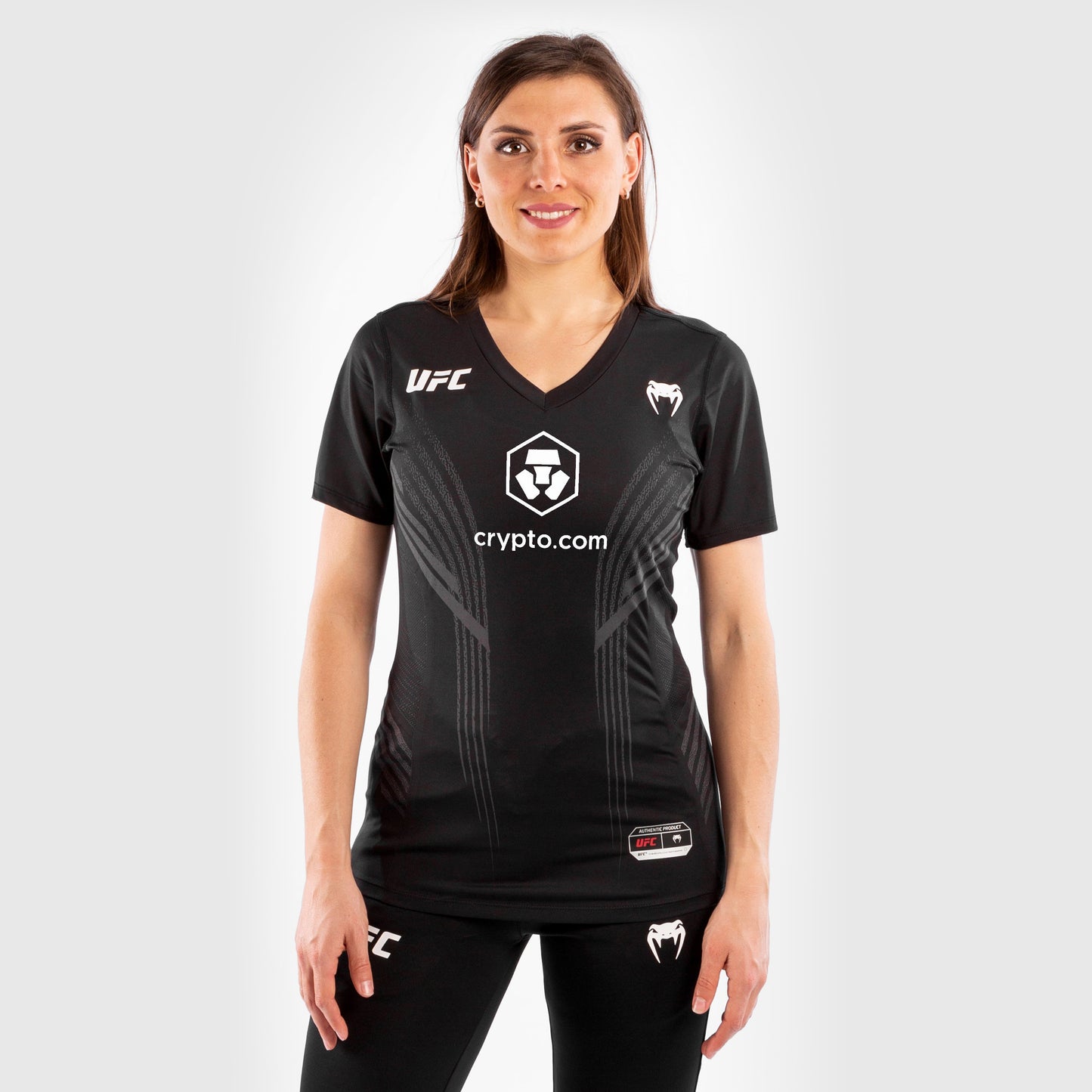 Camiseta Técnica Para Mujer UFC Venum Authentic Fight Night - Negro