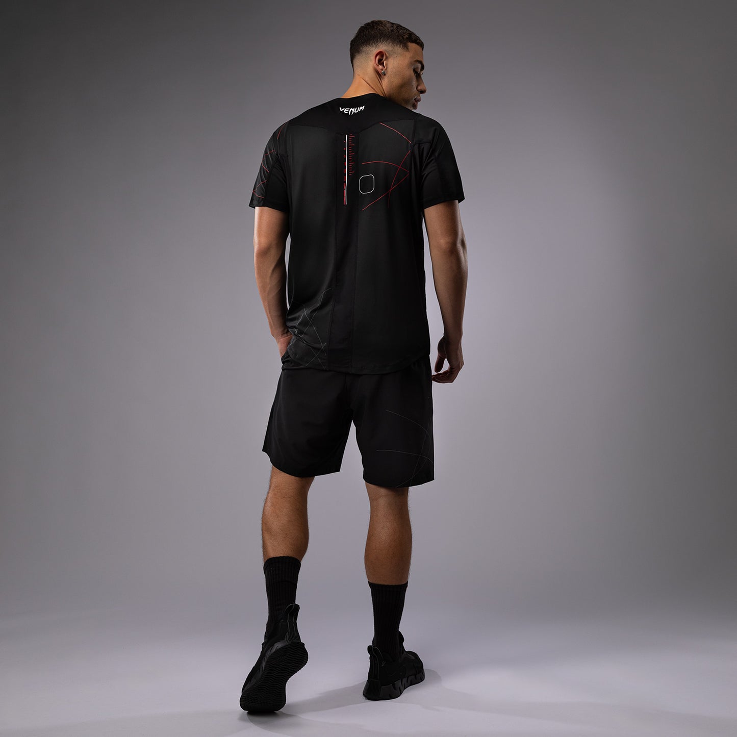 Venum Tactical XT Camiseta Dry Tech Hombre - Negra/Roja Fuego