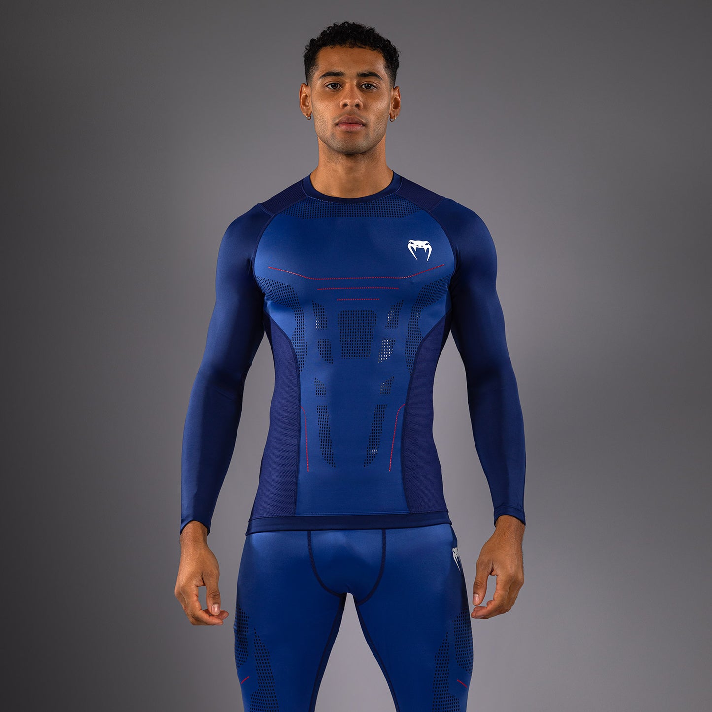 Venum Technical 3.0 Camiseta de Manga Larga Rashguard - Azul Noche