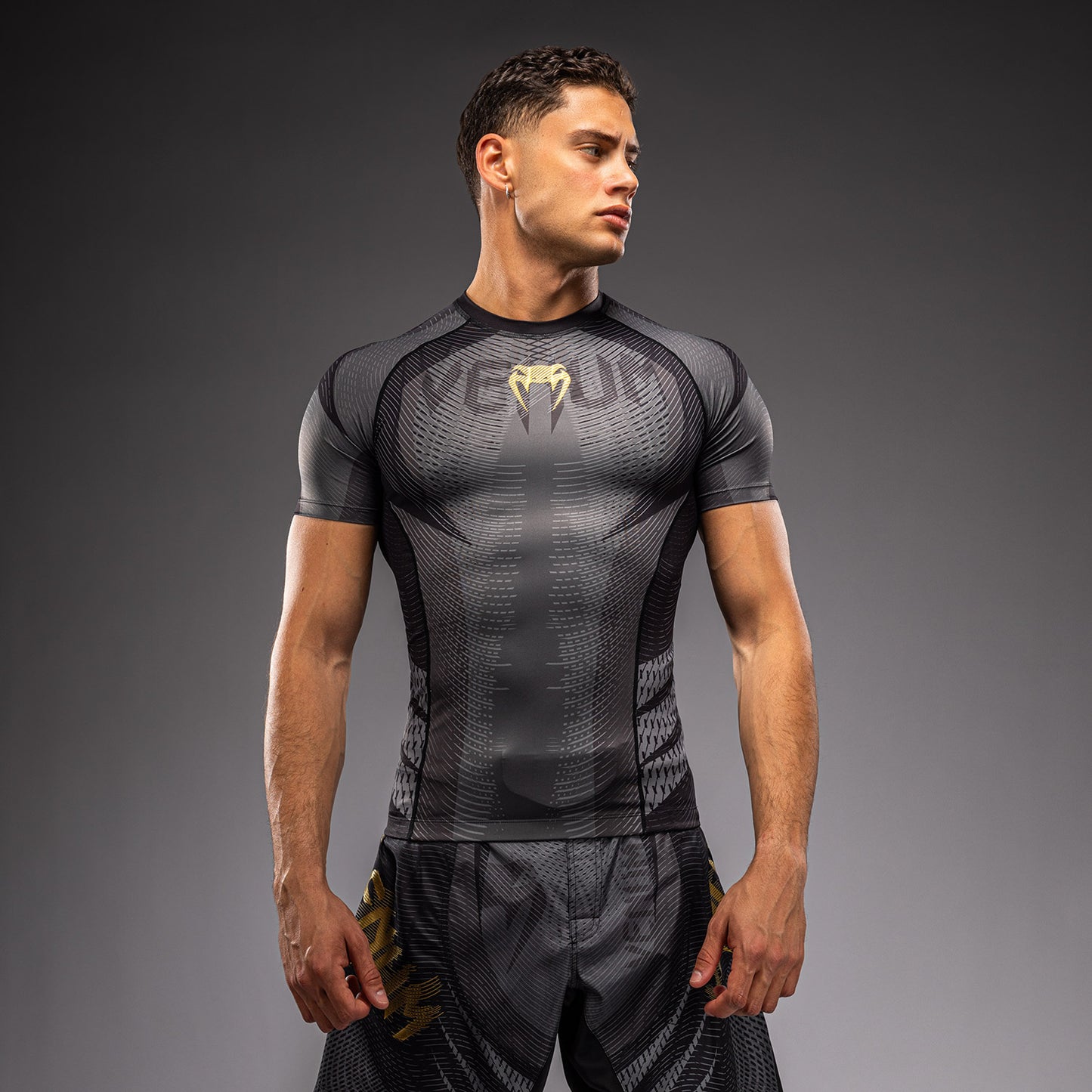 Venum Galactic 3.0 Rashguard Manga Corta - Negro/Oro