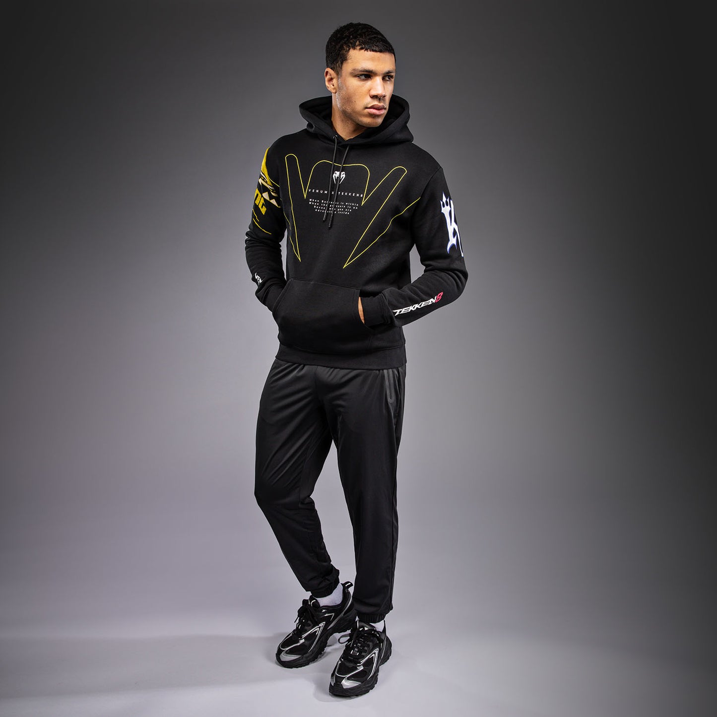 Venum x TEKKEN 8 Sudadera con Capucha King - Negro/Amarillo