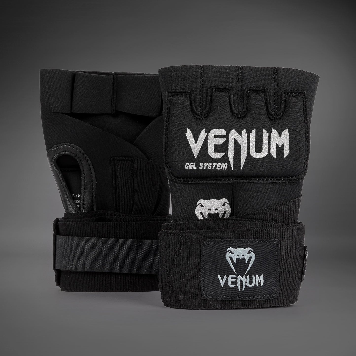 Venum Gel Kontact Quick Wraps - Negro/Plata