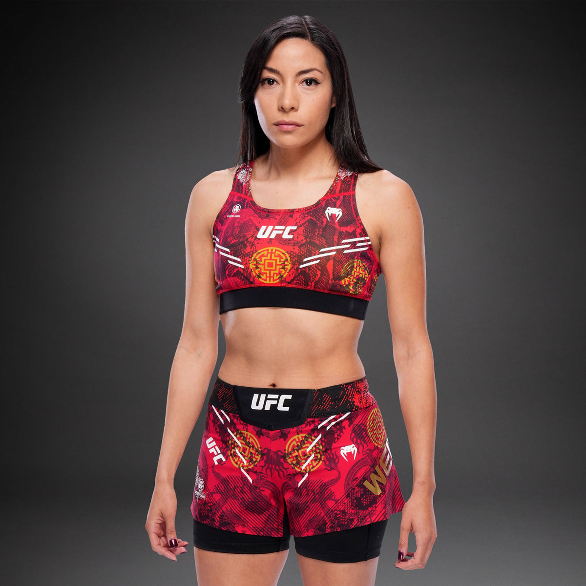 UFC Unrivaled by Venum Zhang Weili Sujetador Debytivo para Mujeres - Rojo
