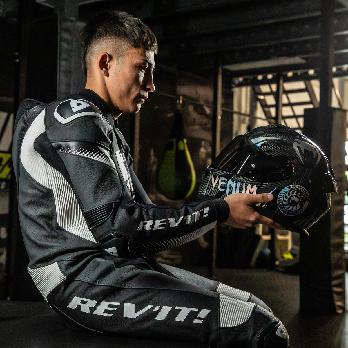 Venum x Shark D-SKWAL 3 Casco de Motocicleta – Negro Cromo Antracita