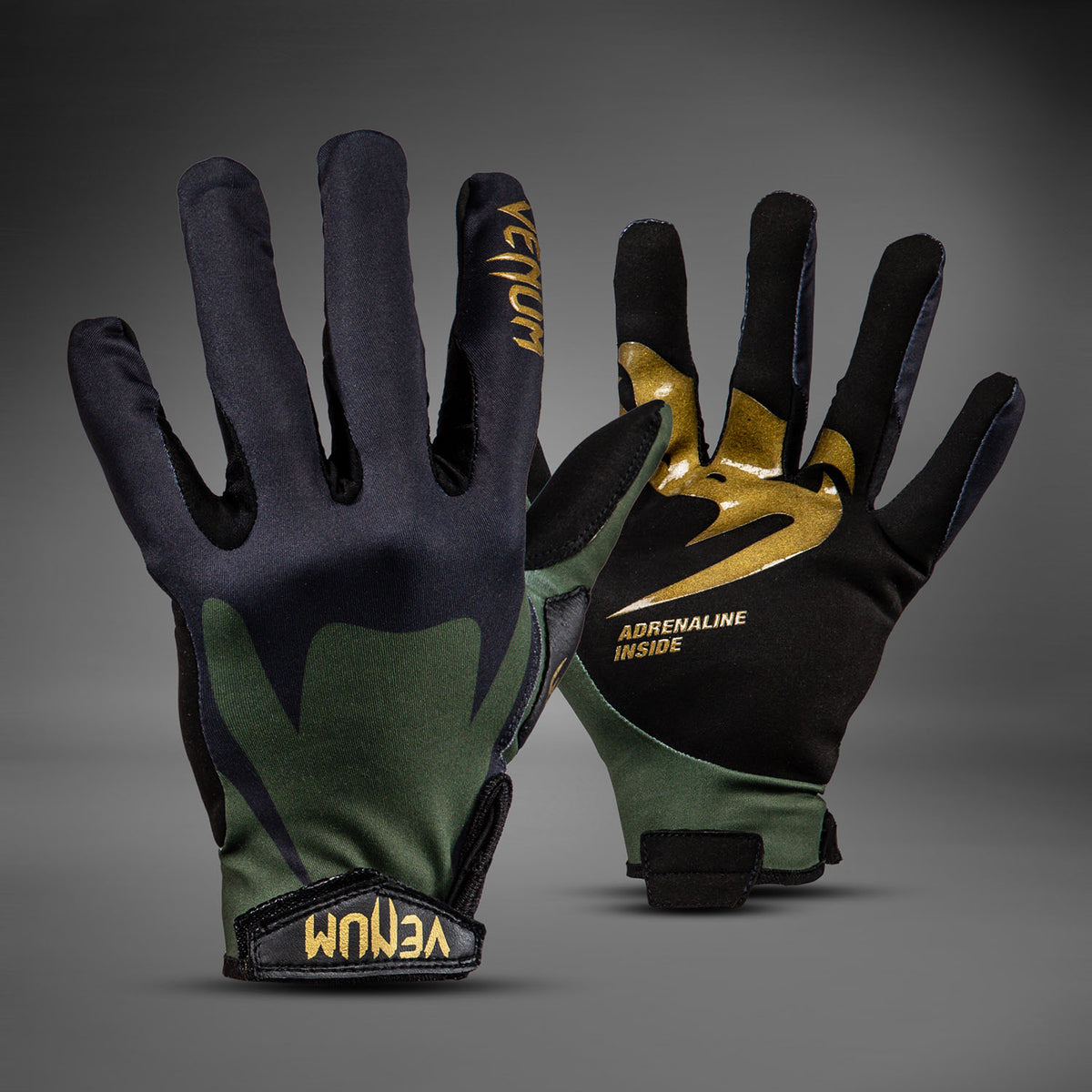 Venum MX Summer Guantes de Motorsports - Negro/Verde/Dorado