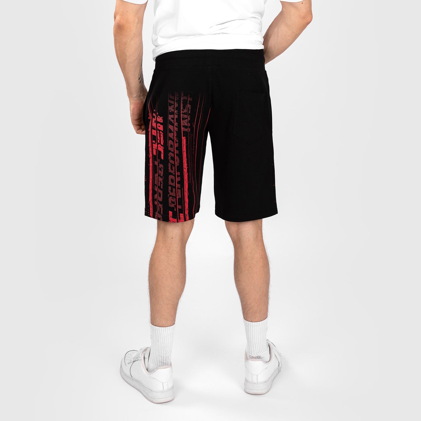 UFC Venum Performance Institute 2.0 Pantalón Corto de Algodón para Hombre - Negro/Rojo