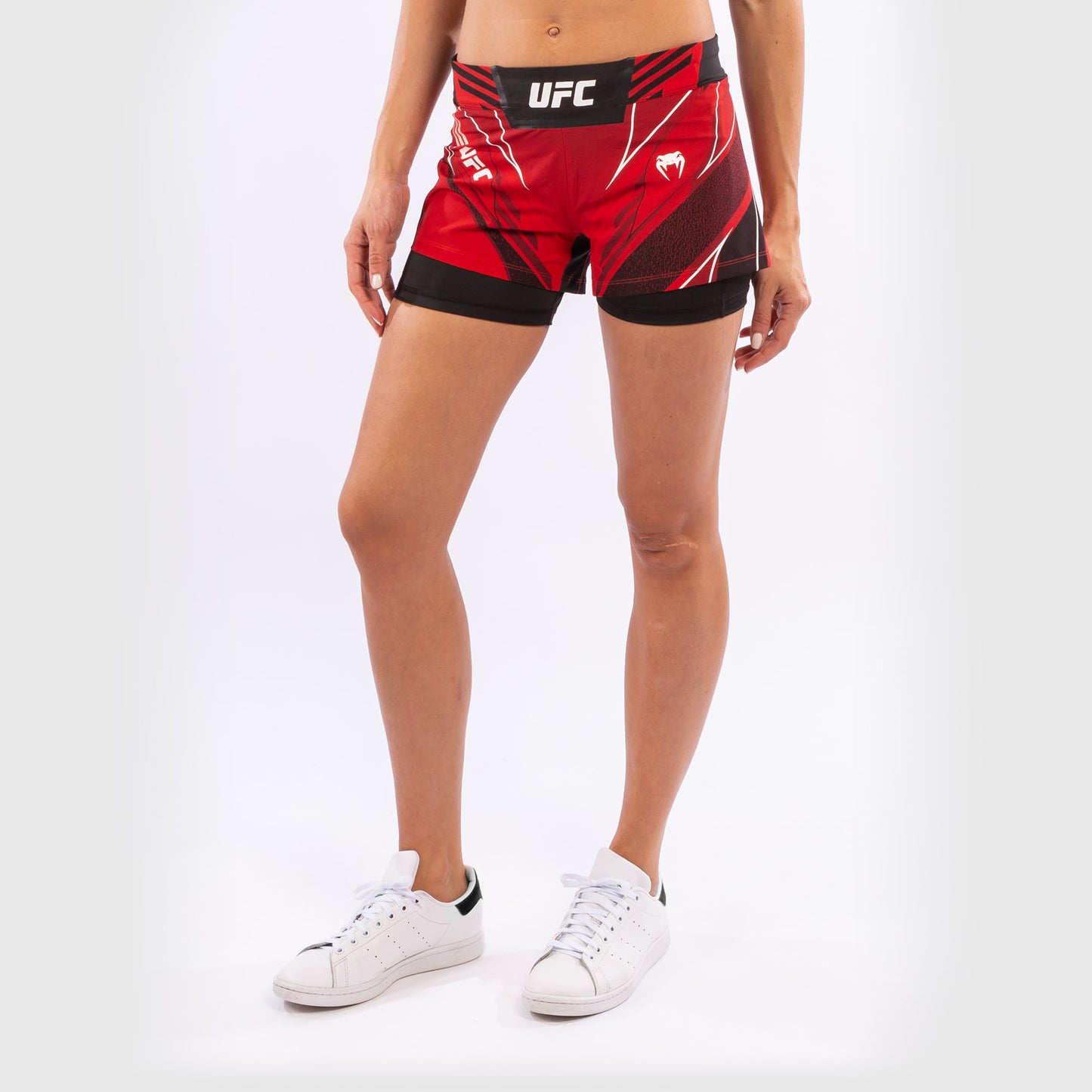 Pantalón De Mma Para Mujer UFC Venum Authentic Fight Night – Modelo Corto - Rojo