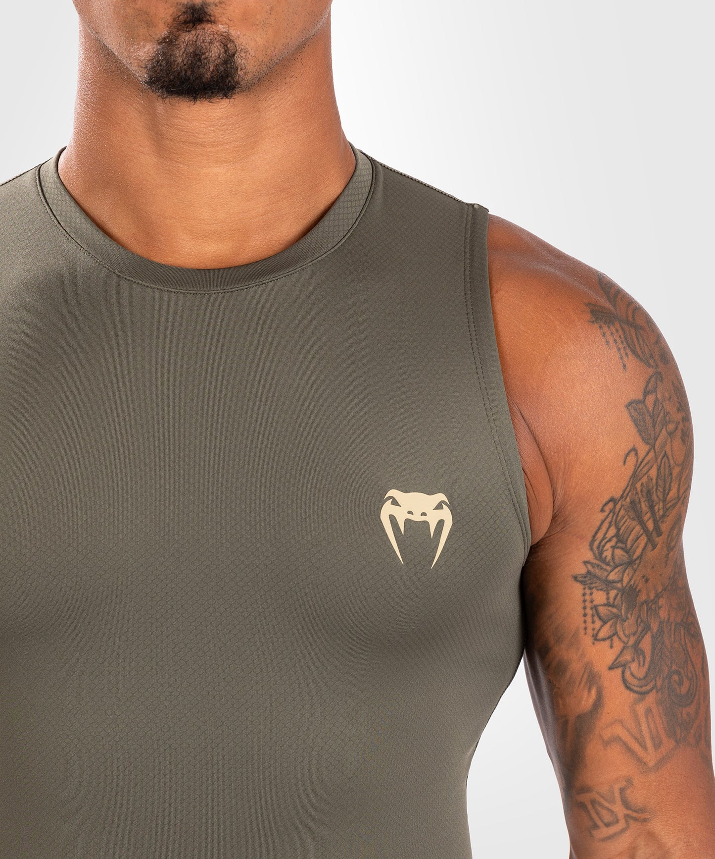 Venum Contender Lycra sin mangas para hombre - Caqui