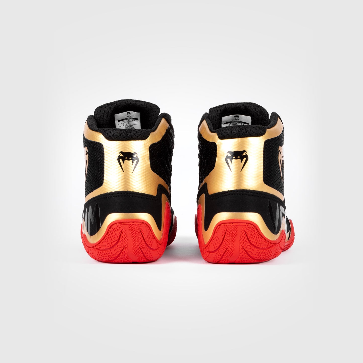 Venum Elite Zapatillas de lucha - Negro/Dorado/Rojo