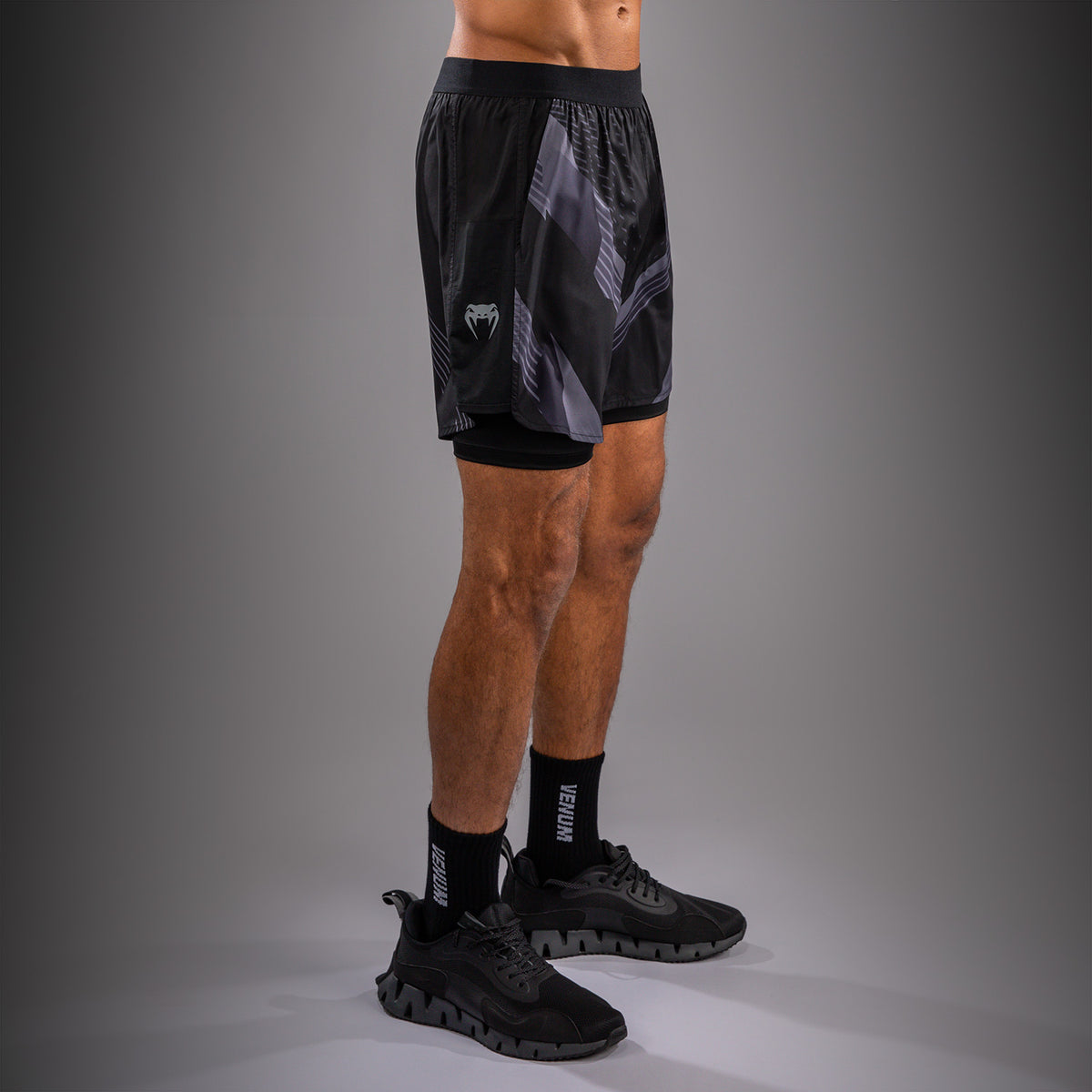 Venum No-Gi 6.0 Pantalón Corto de Entrenamiento - Negro/Gris