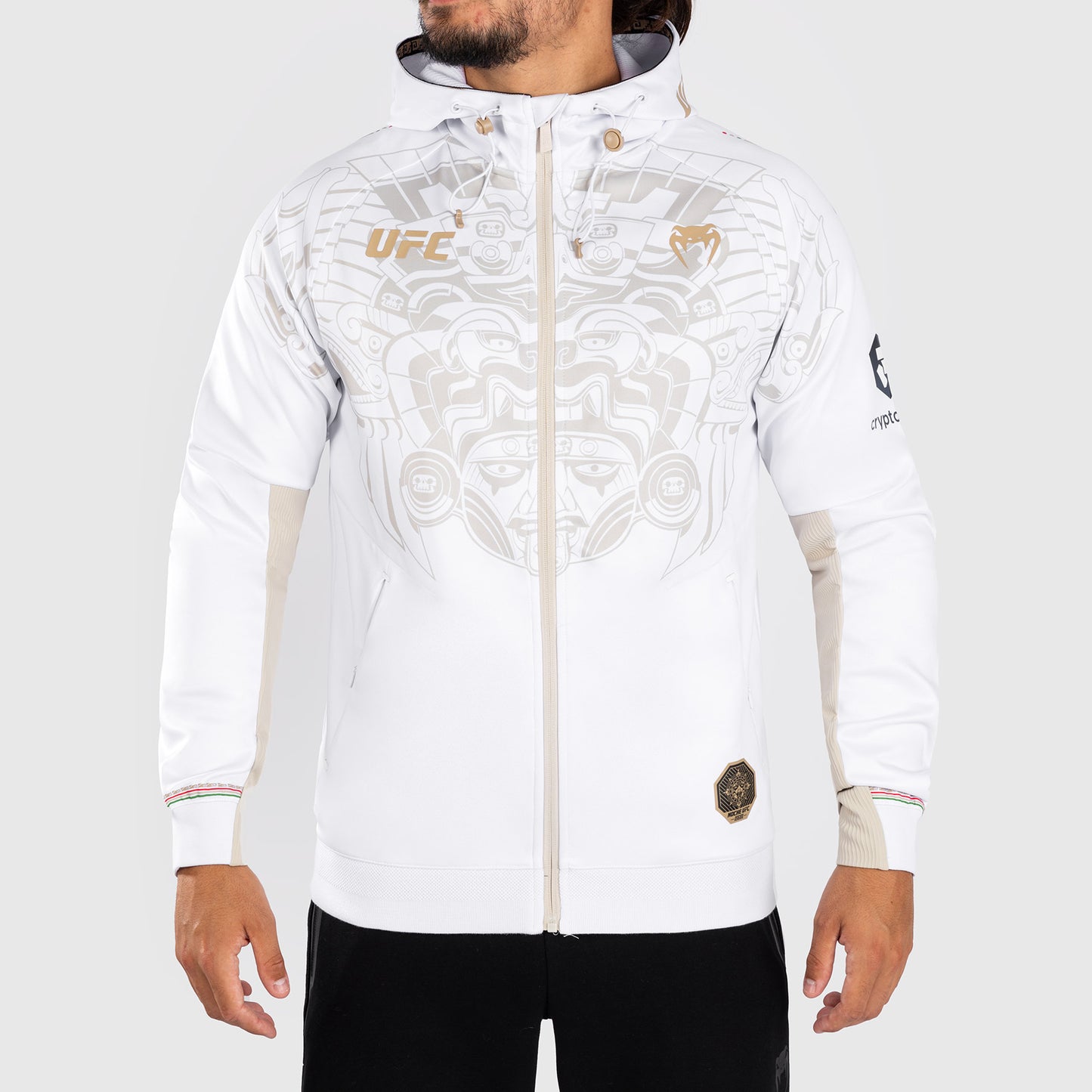 Noche UFC by Venum Authentic Fight Night Sudadera con capucha para hombre - Blanco